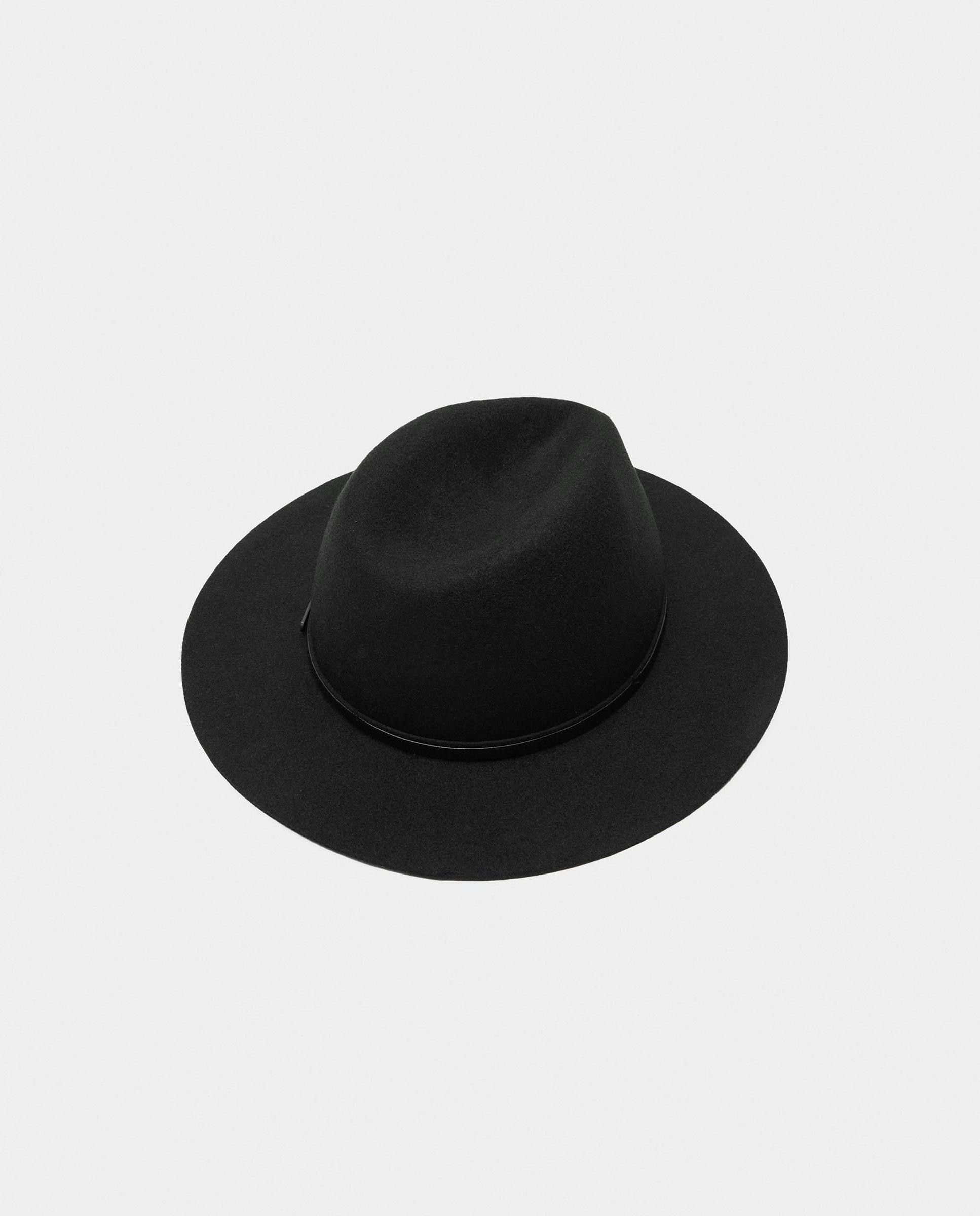 Sombrero de mujer 100% lana con tira decorativa - Parfois - Negro Negro-4