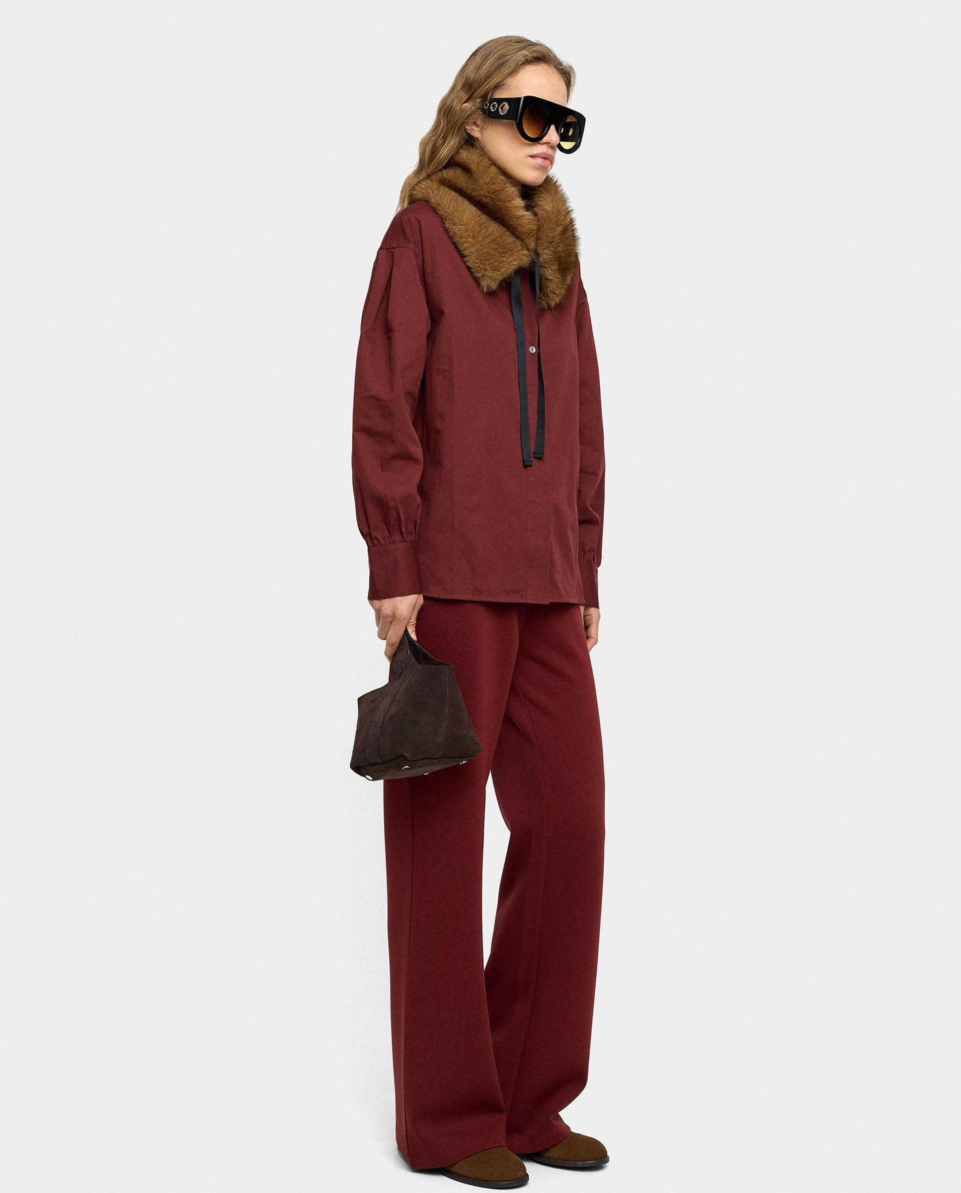Parfois - Pantalón recto de mujer con cinturilla elástica en liso.