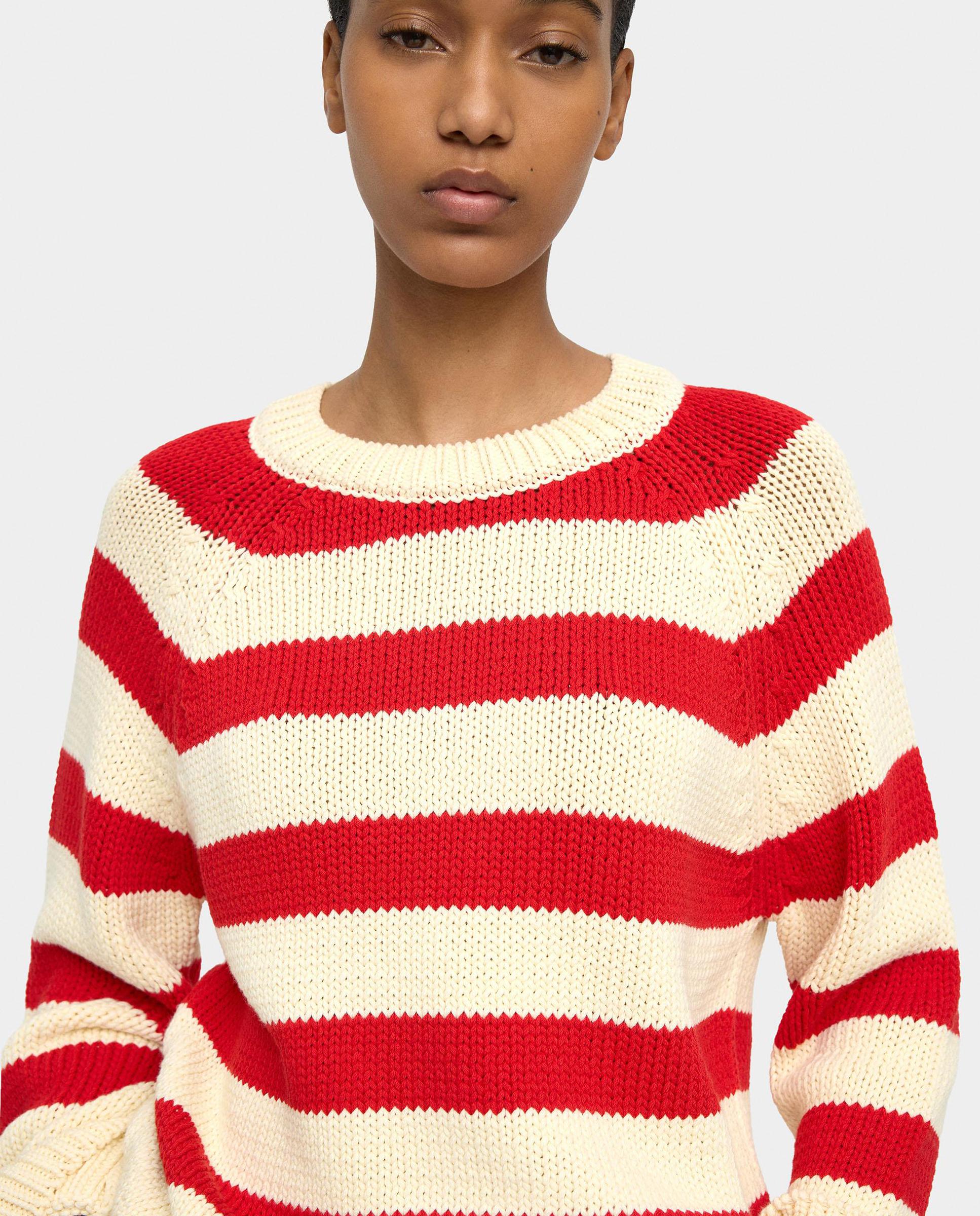 Parfois - Jersey de mujer de punto de manga larga con estampado de rayas.