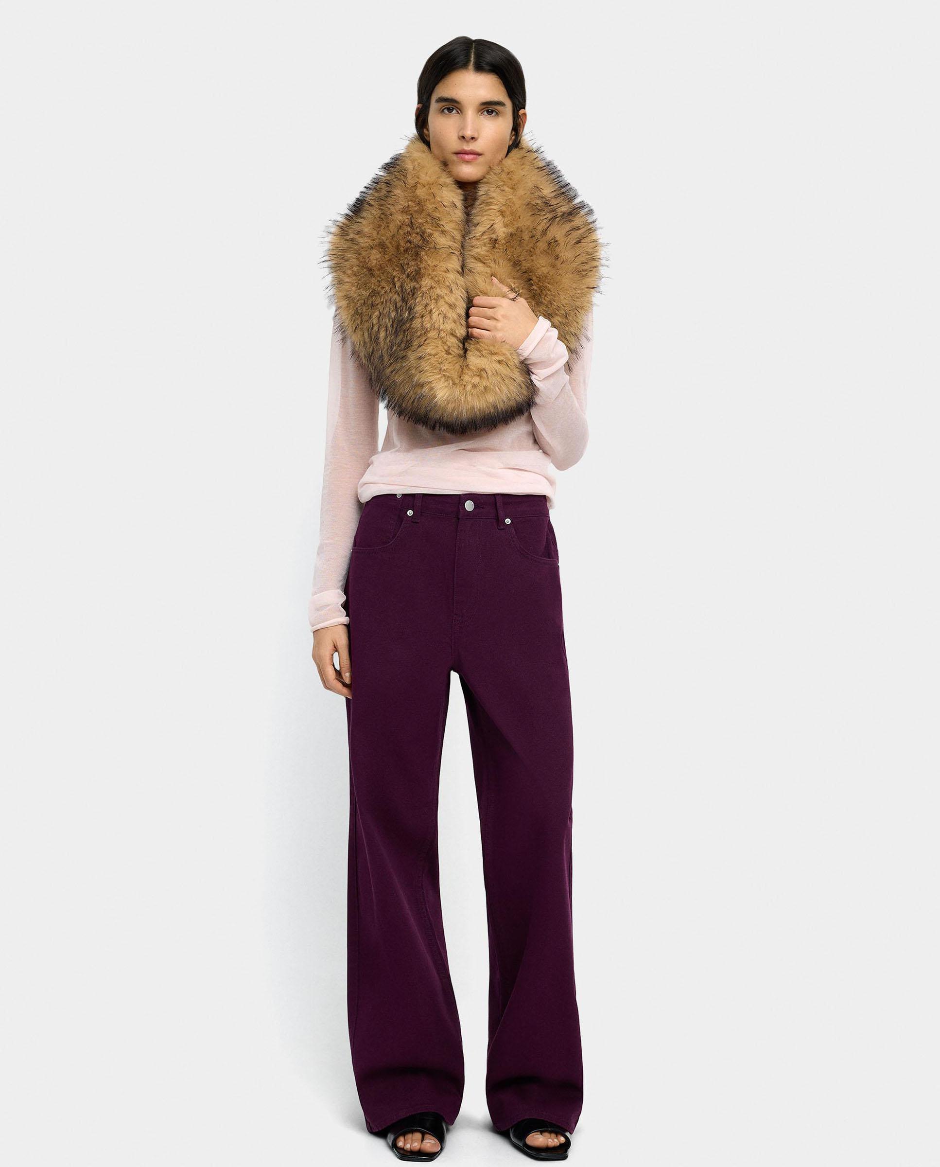 Parfois - Vaqueros campana de mujer 100% algodón con bolsillos en liso.