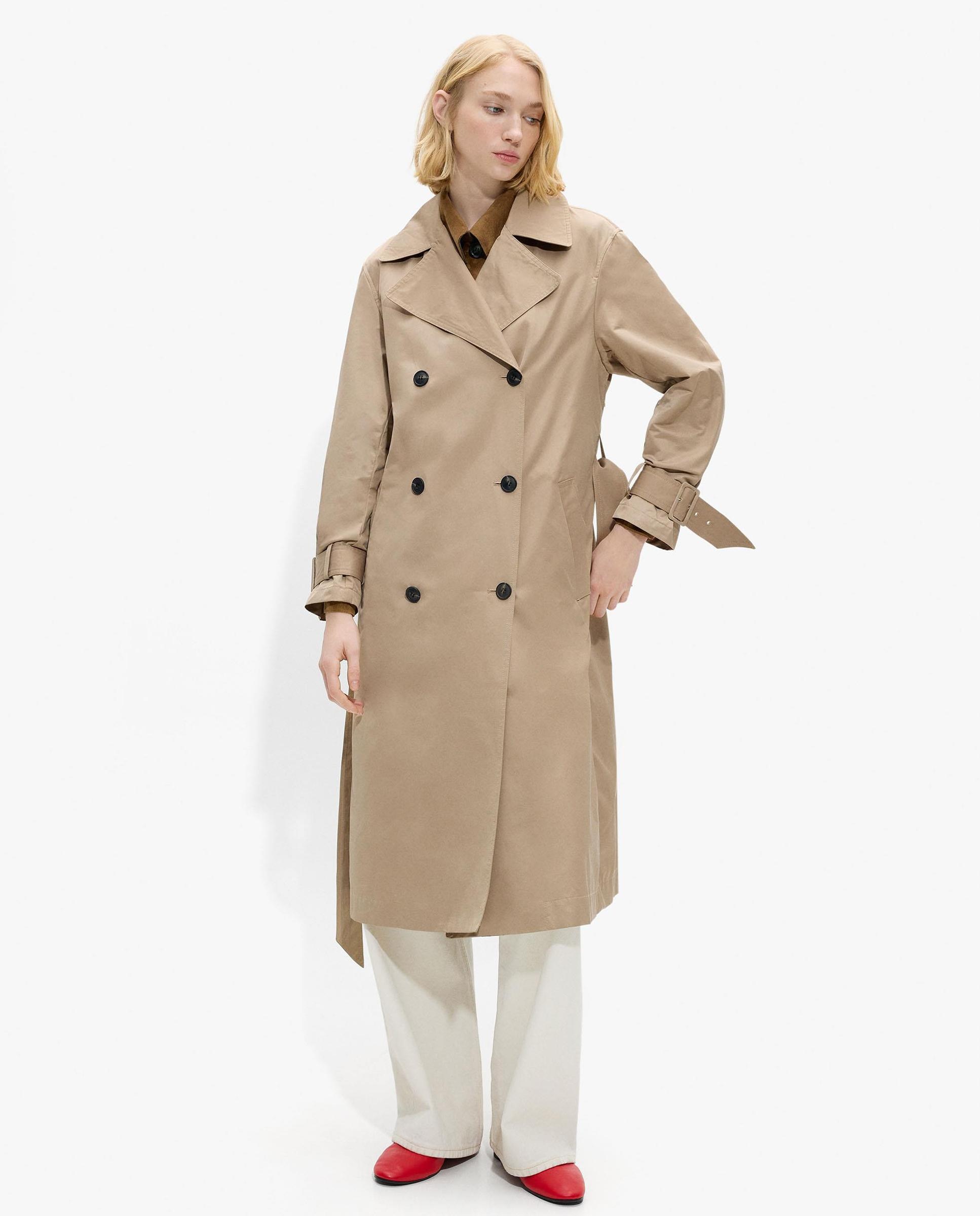 Parfois - Gabardina de mujer con cuello solapa y botones.