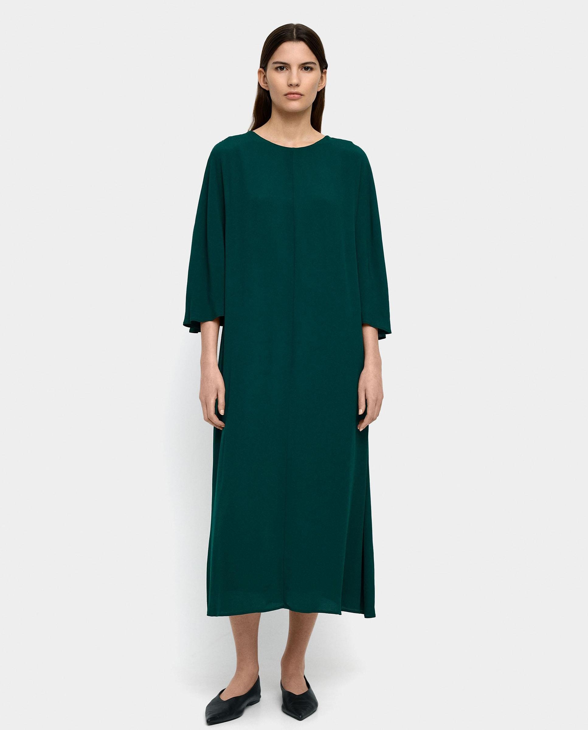 Parfois - Vestido midi 100% algodón estilo túnica con manga francesa.