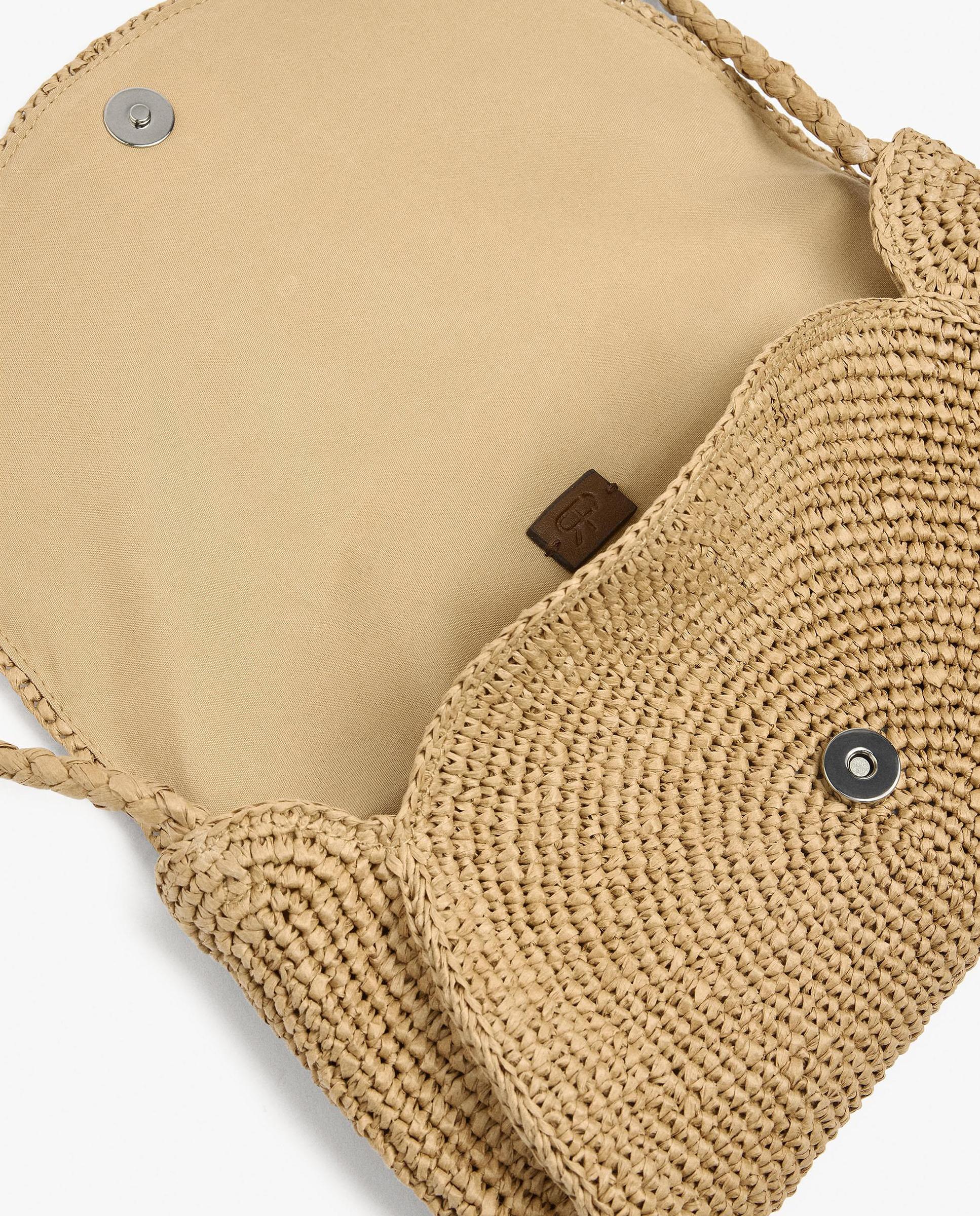 Bandolera de mujer de fibras naturales con cierre imantado - Parfois - Natural Natural-4