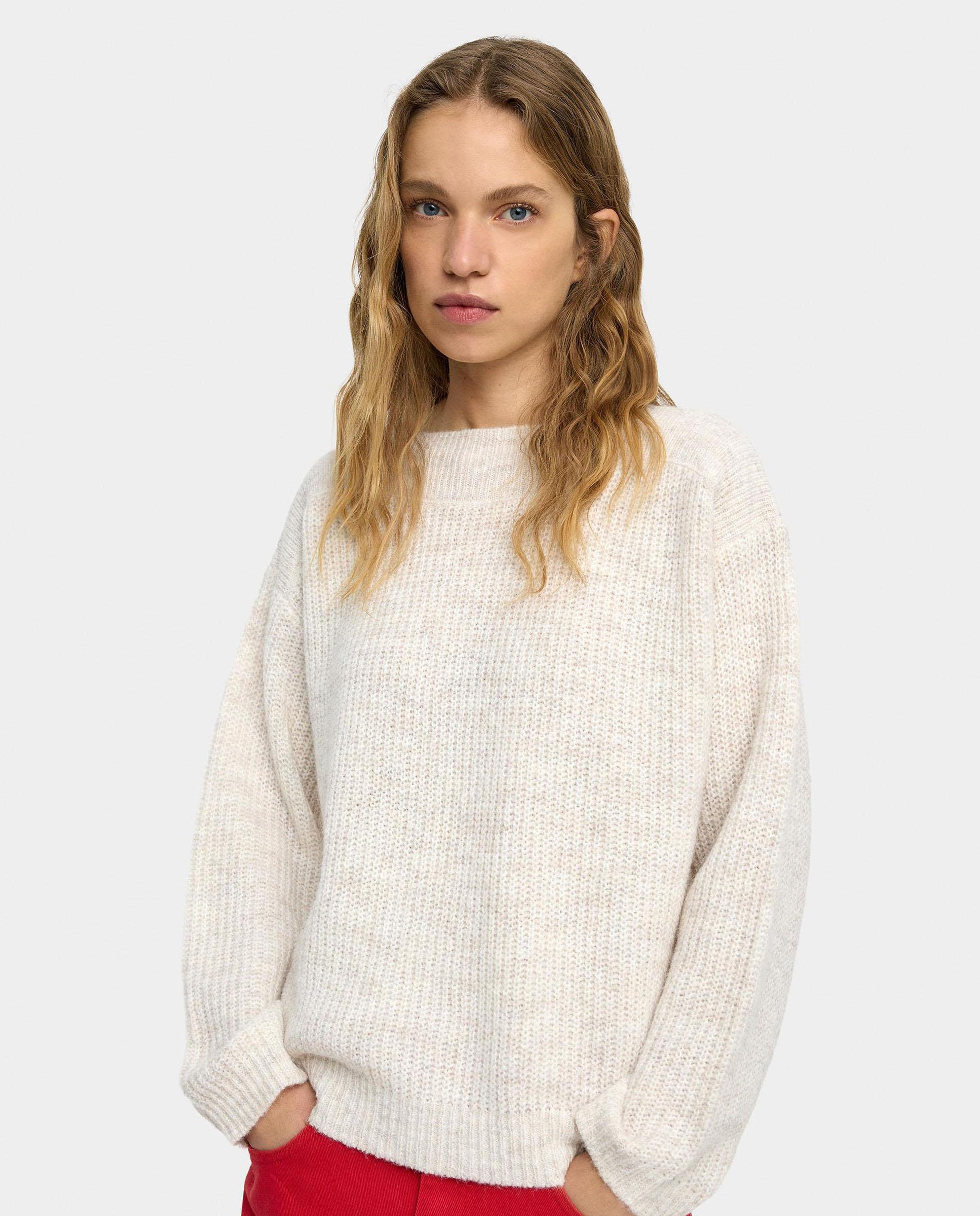 Parfois - Jersey de mujer de punto de manga larga en liso.