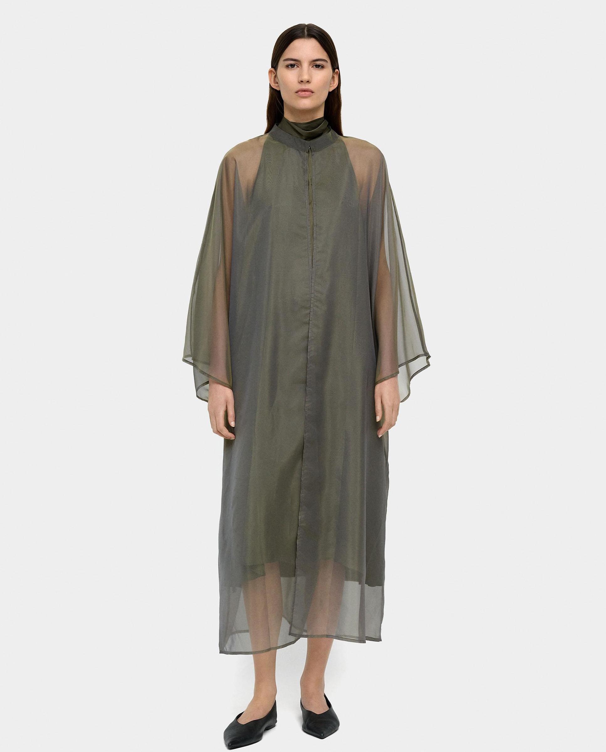 Parfois - Vestido largo estilo túnica semitransparente en liso.