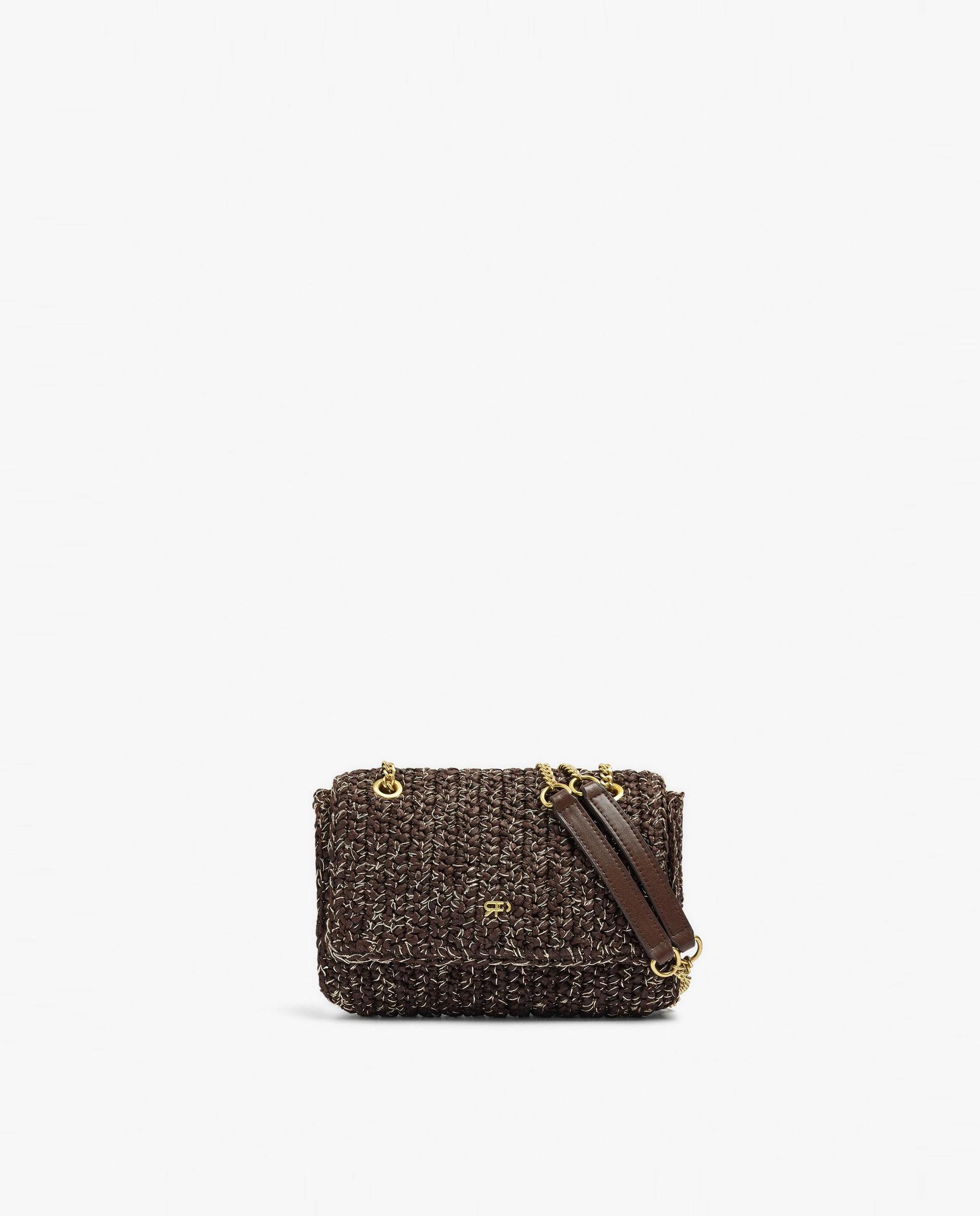 Bolso de hombro con efecto trenzado con cierre imantado - Parfois - Marrón oscuro Marrón oscuro-1