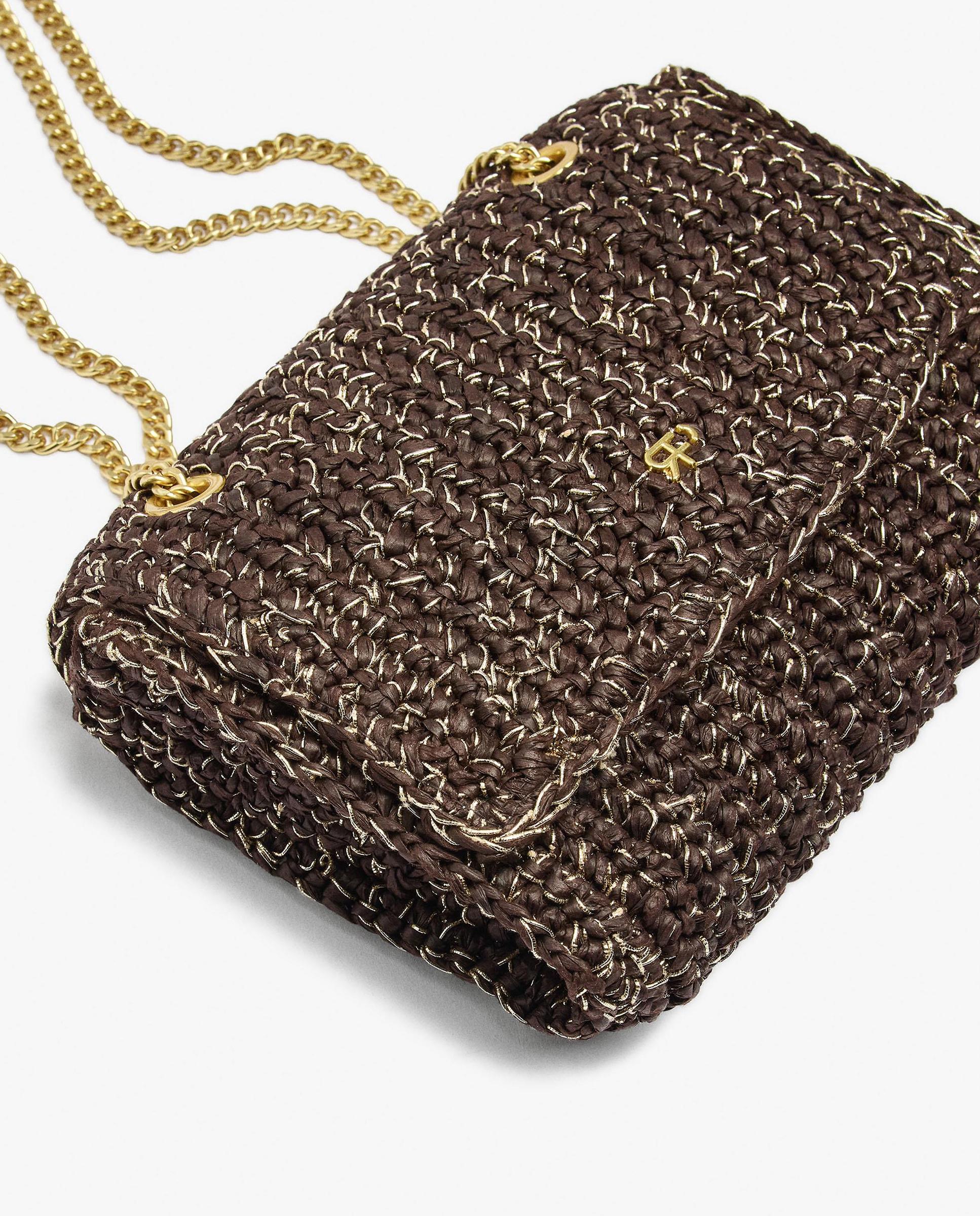 Bolso de hombro con efecto trenzado con cierre imantado - Parfois - Marrón oscuro Marrón oscuro-3