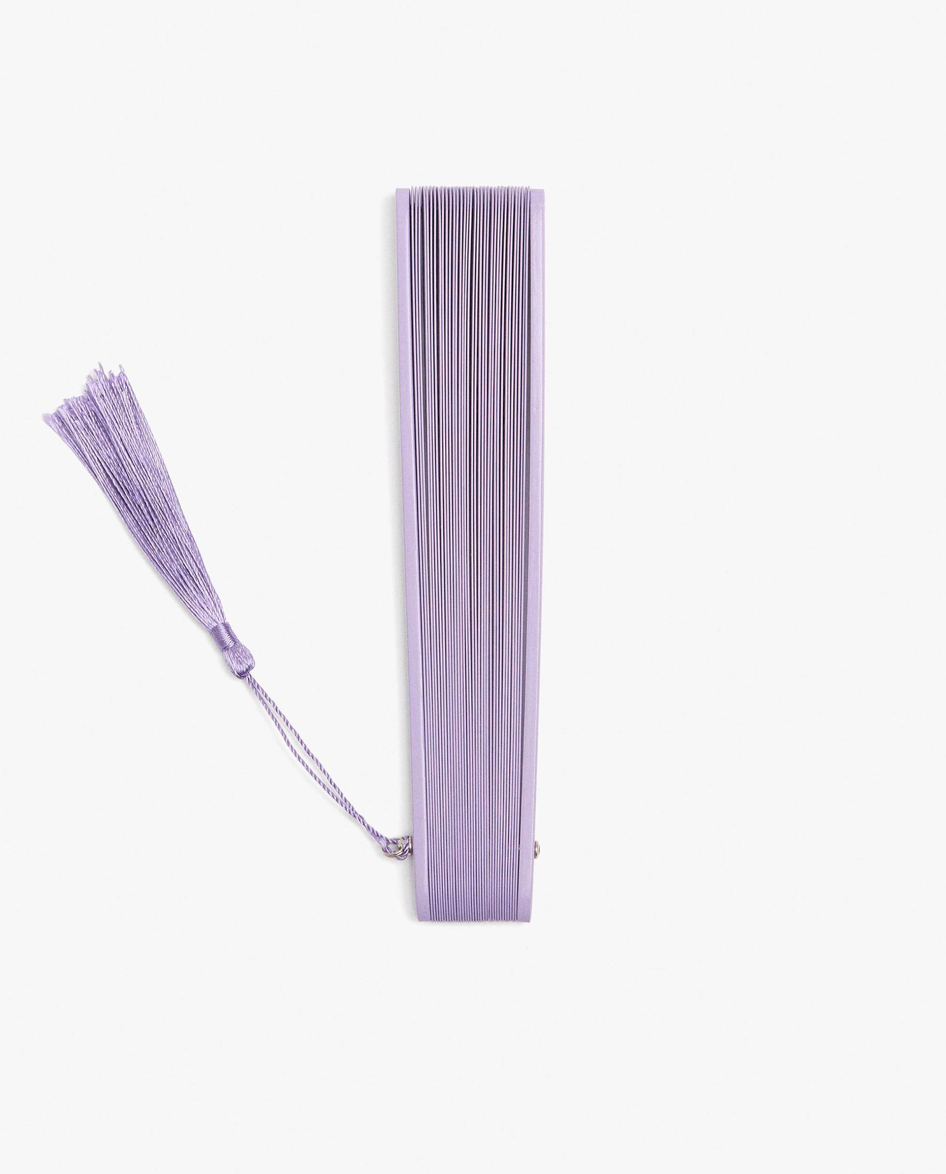 Abanico de bambú con perforaciones en liso - Parfois - Lila Lila-2