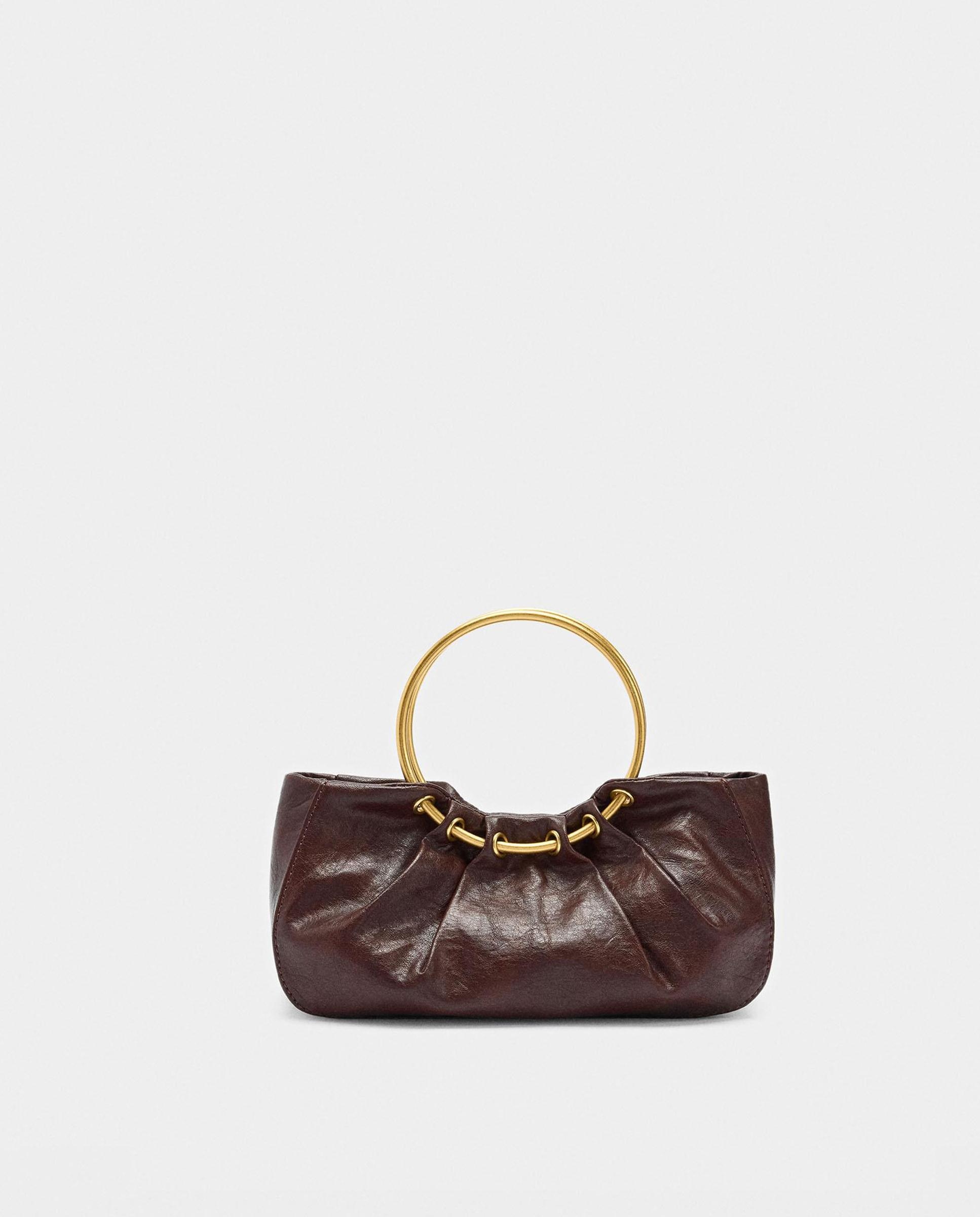 Bolso de fiesta convertible a bandolera con asa rígida en liso - Parfois - Burdeos Burdeos-1