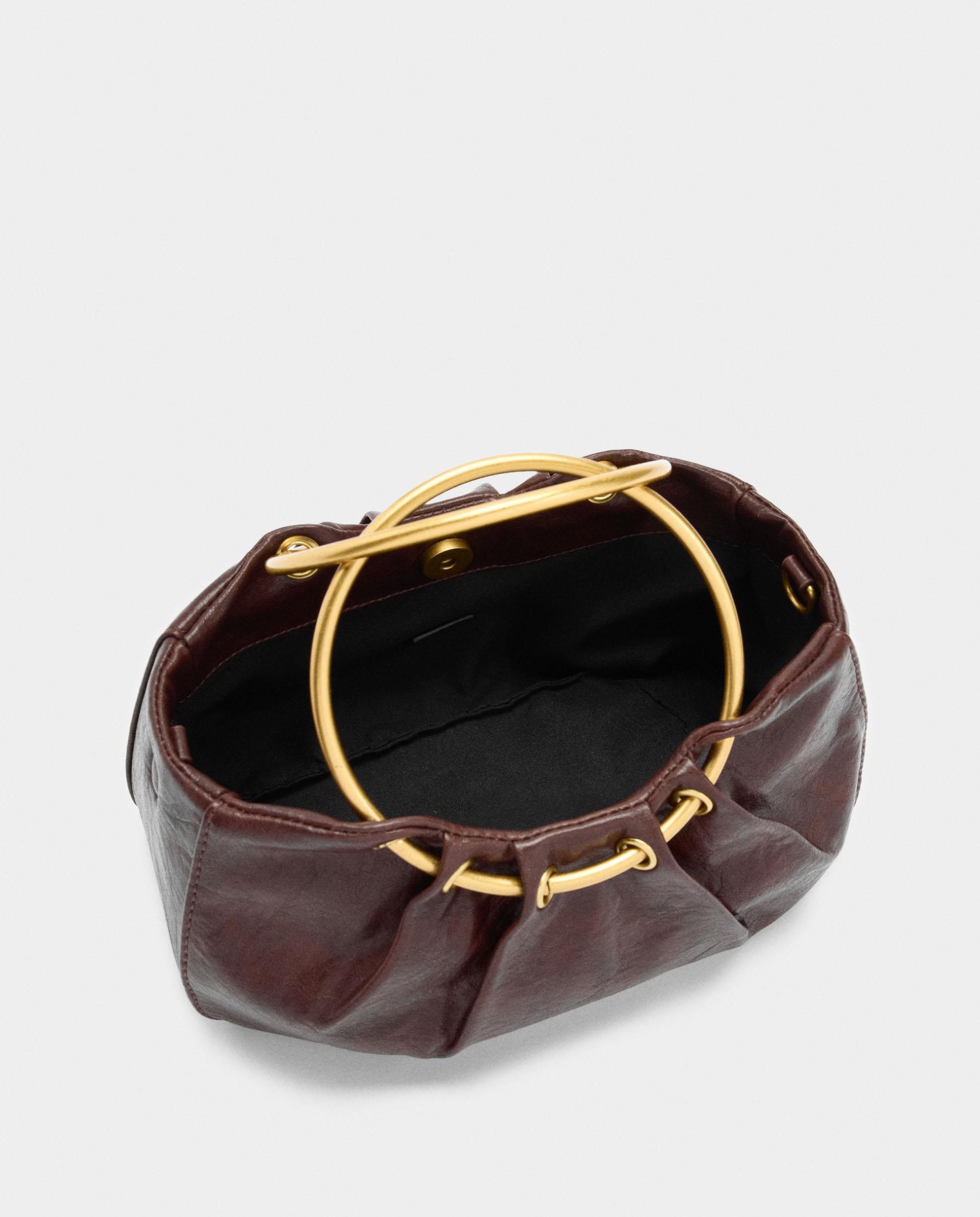Bolso de fiesta convertible a bandolera con asa rígida en liso - Parfois - Burdeos Burdeos-4