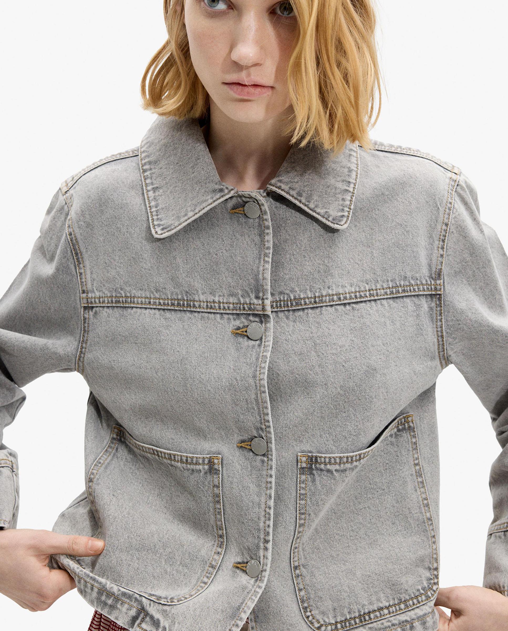 Parfois - Chaqueta de mujer vaquera con botones en liso.
