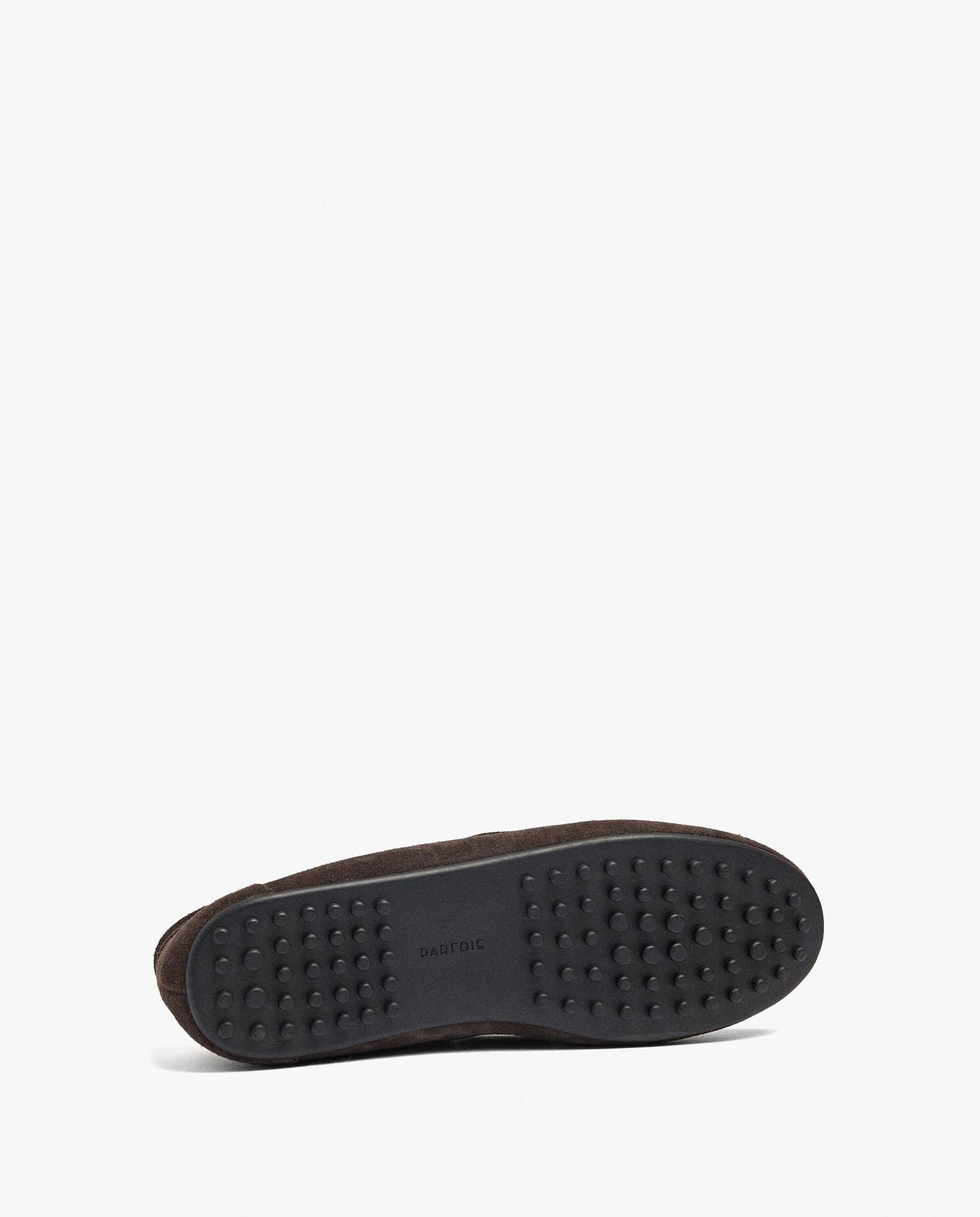 Imagen 6 de Mocasines planos de mujer de piel con lazada decorativa en liso - Parfois - Marrón oscuro Marrón oscuro
