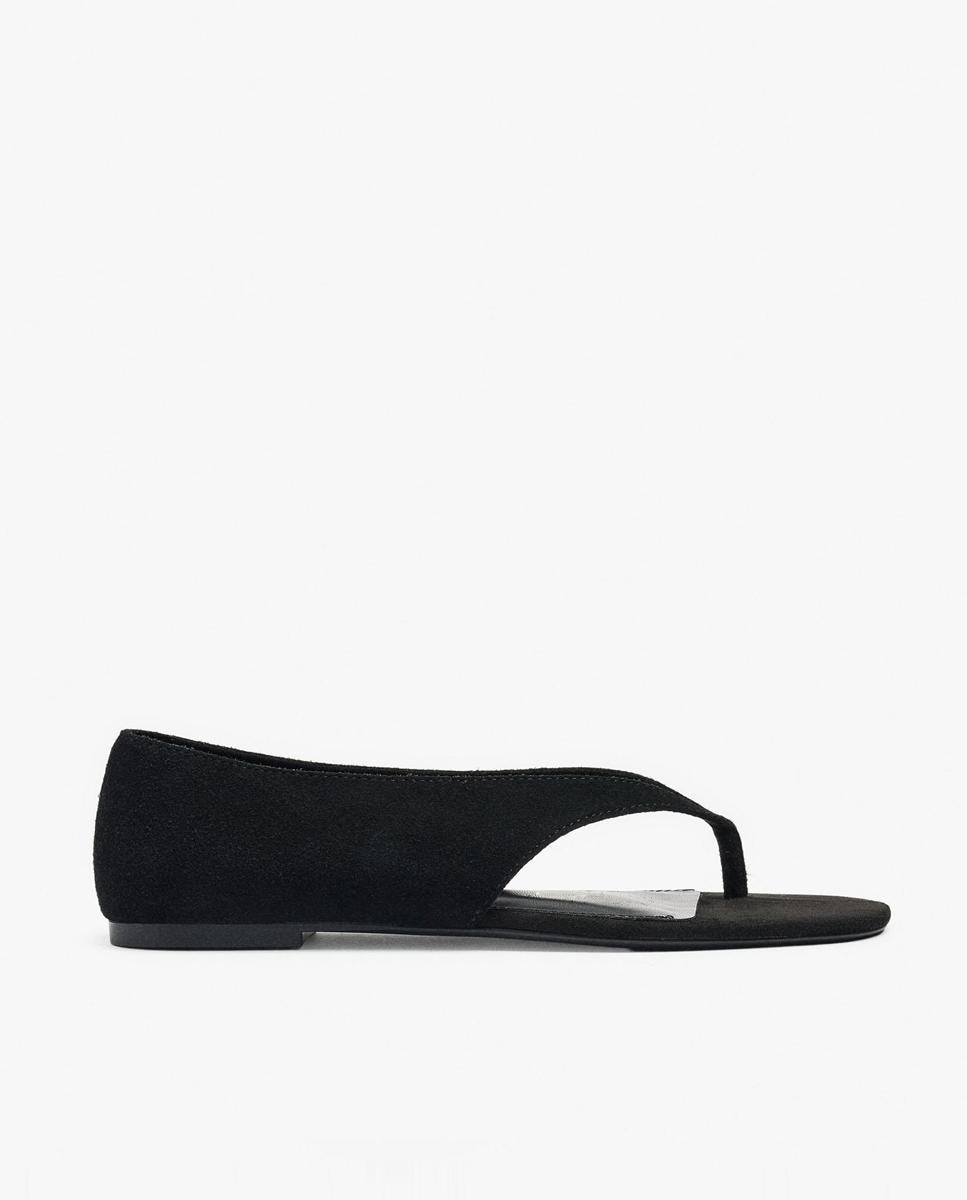 Parfois - Sandalias planas de mujer de piel con tiras cruzadas en liso.