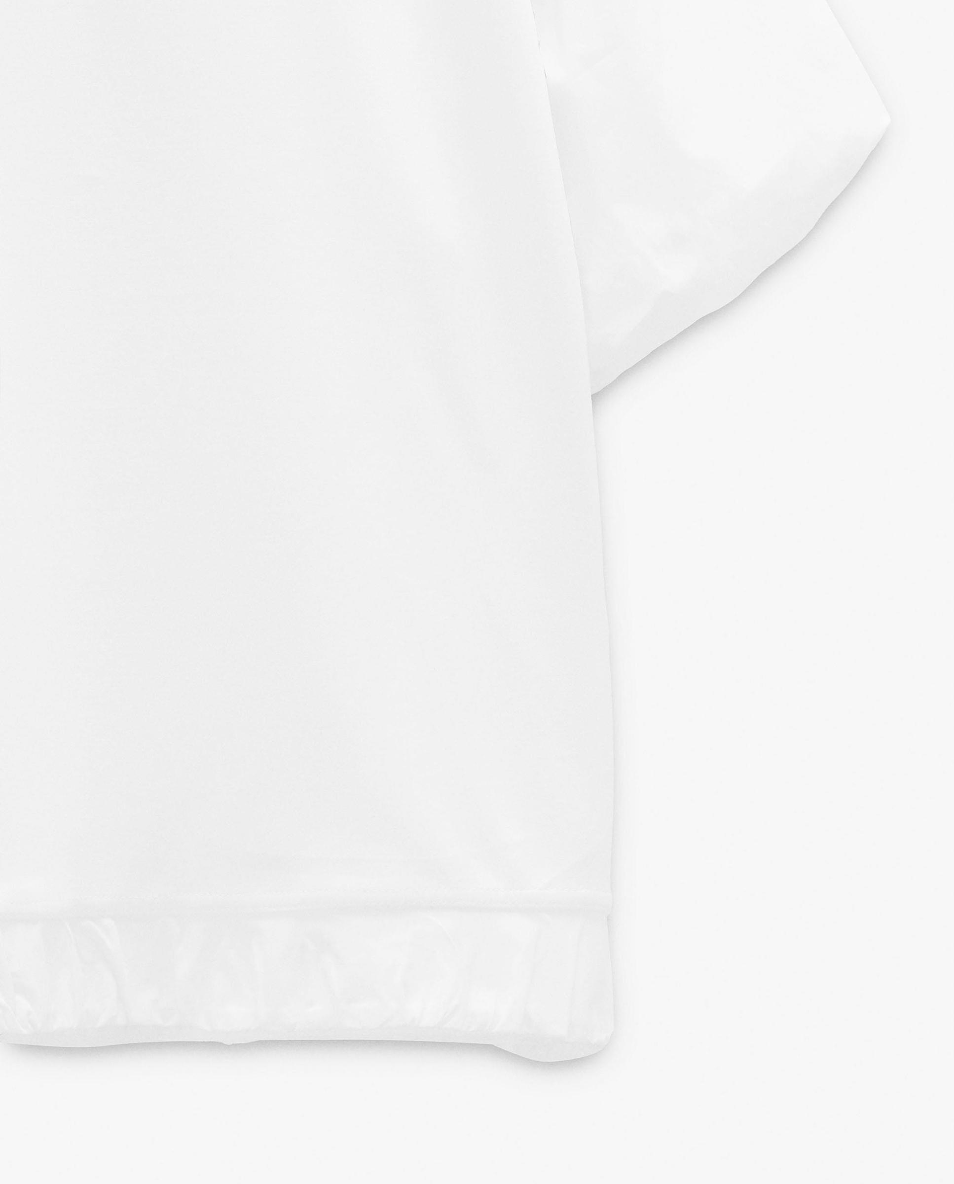 Camiseta de mujer de manga corta con mangas abullonadas - Parfois - Blanco Blanco-6