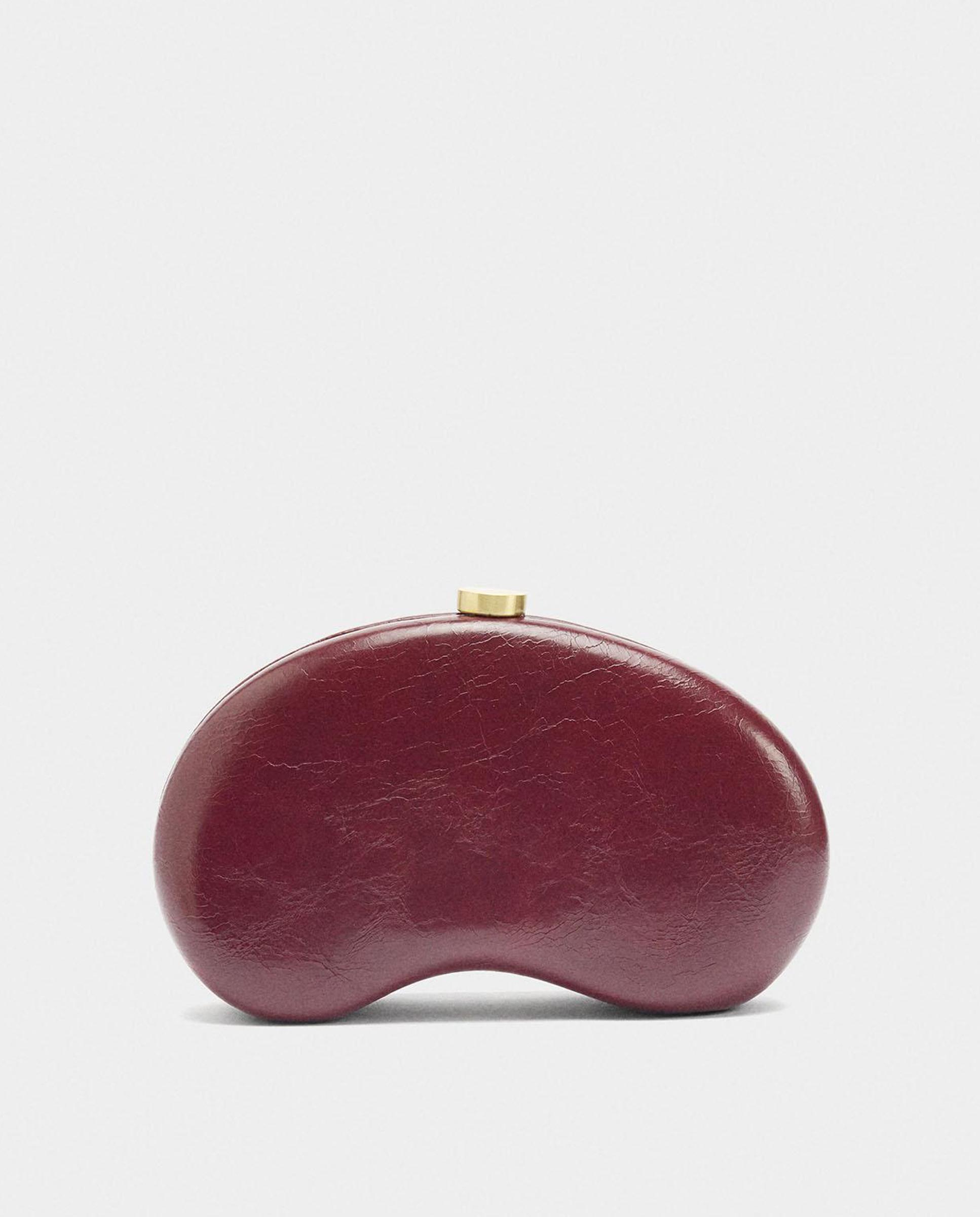 Imagen 0 de Bolso de fiesta convertible a bandolera estilo clutch con cierre de botón Marrón oscuro