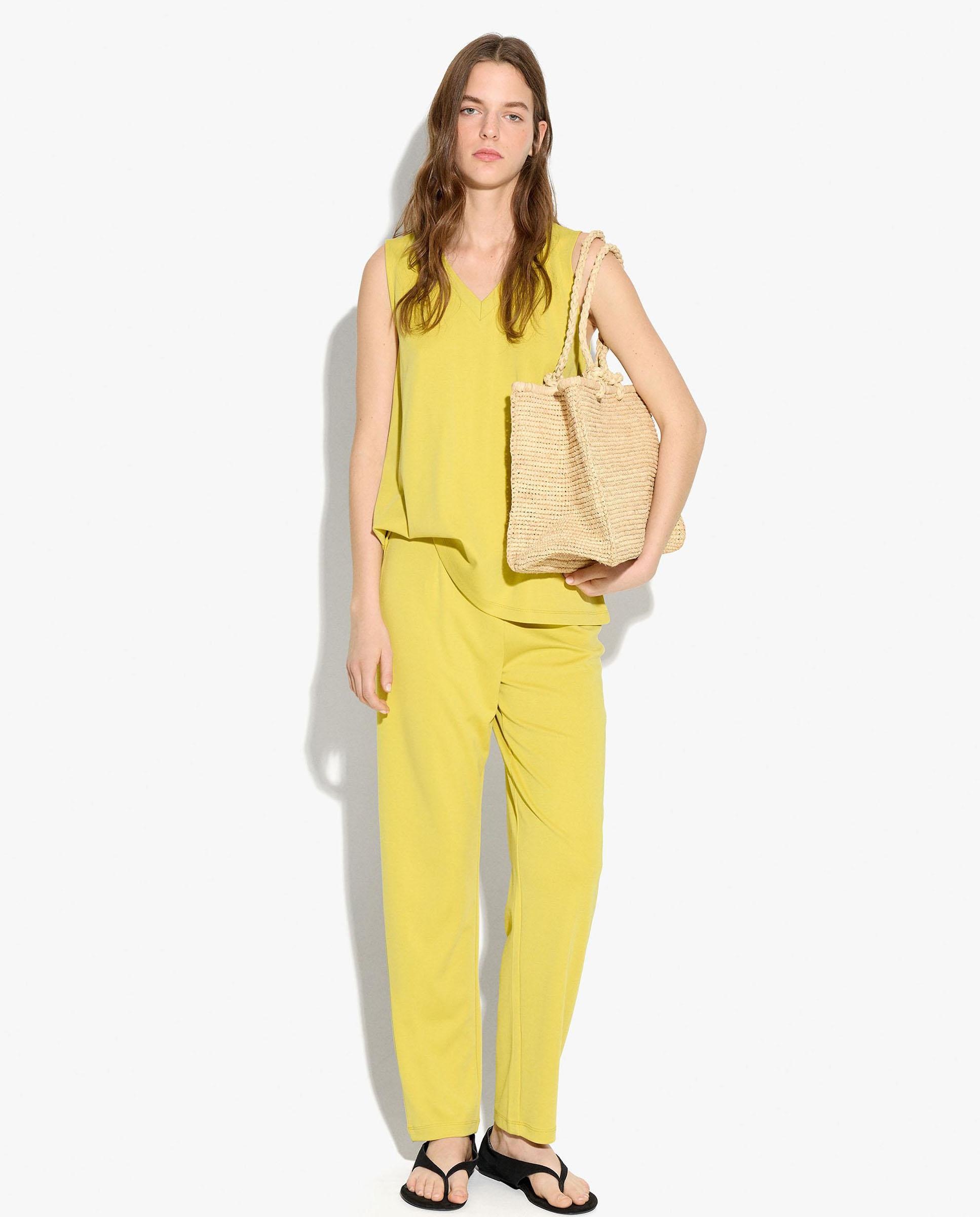 Parfois - Pantalones anchos de mujer con cintura elástica en liso.