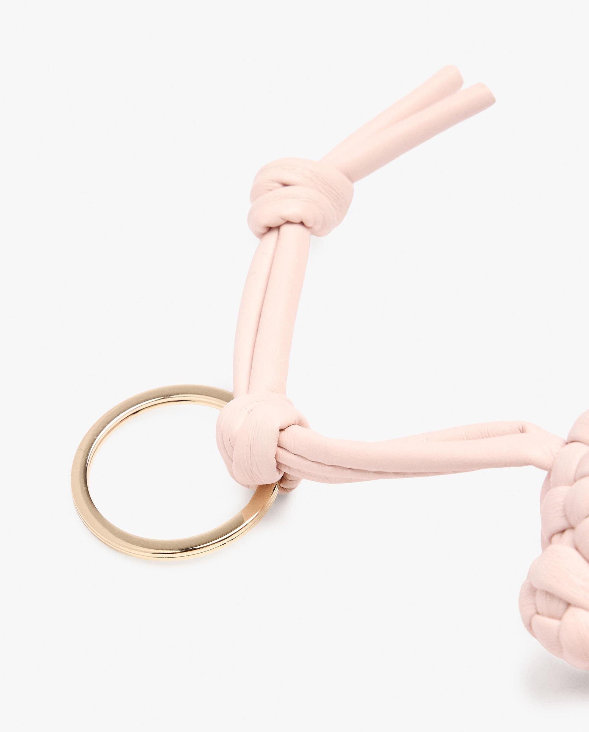 Llavero con charm de oso de cuentas - Parfois - Rosa Rosa-3