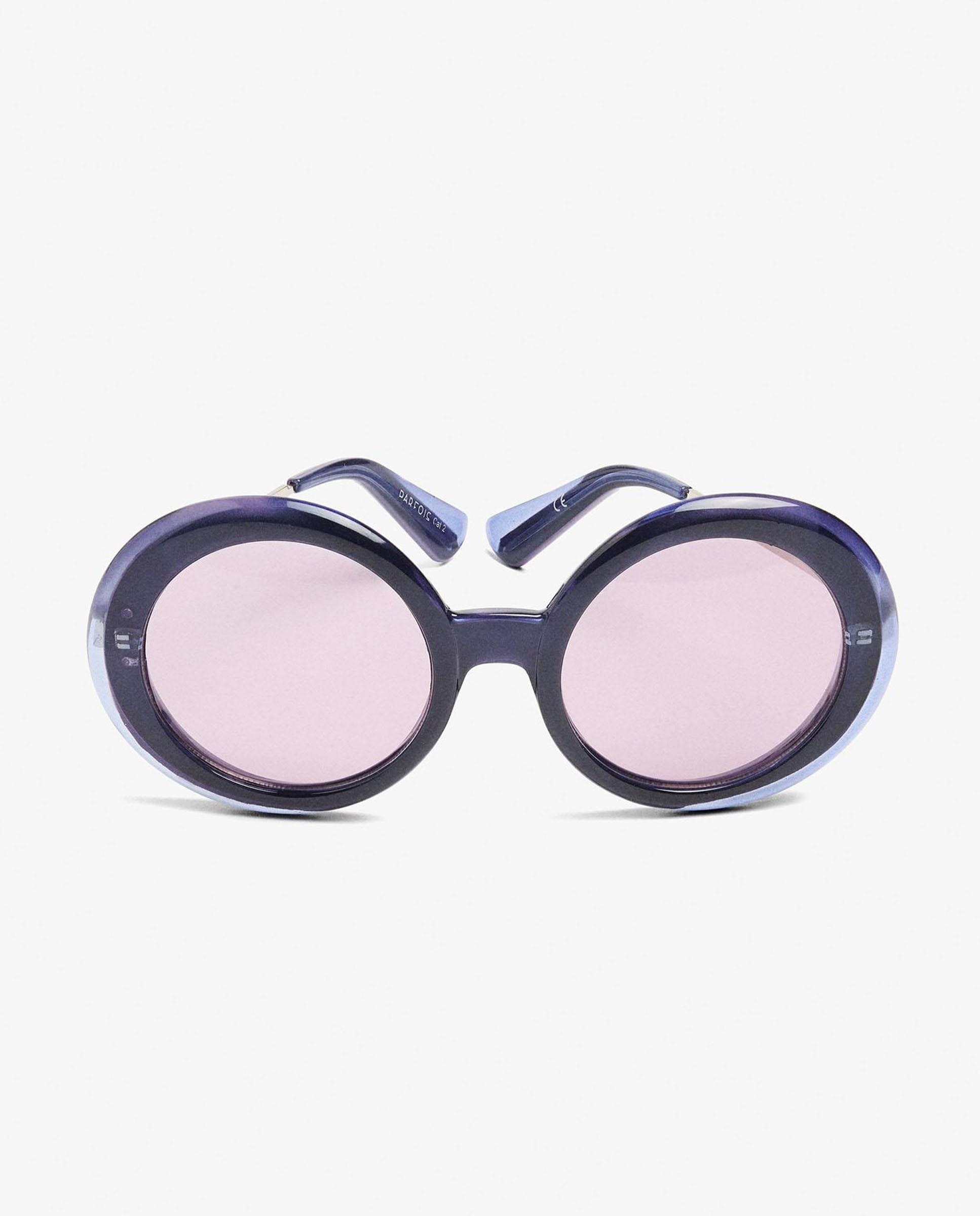 Gafas de sol de mujer con protección uv y forma redonda en liso - Parfois - Morado Morado-1