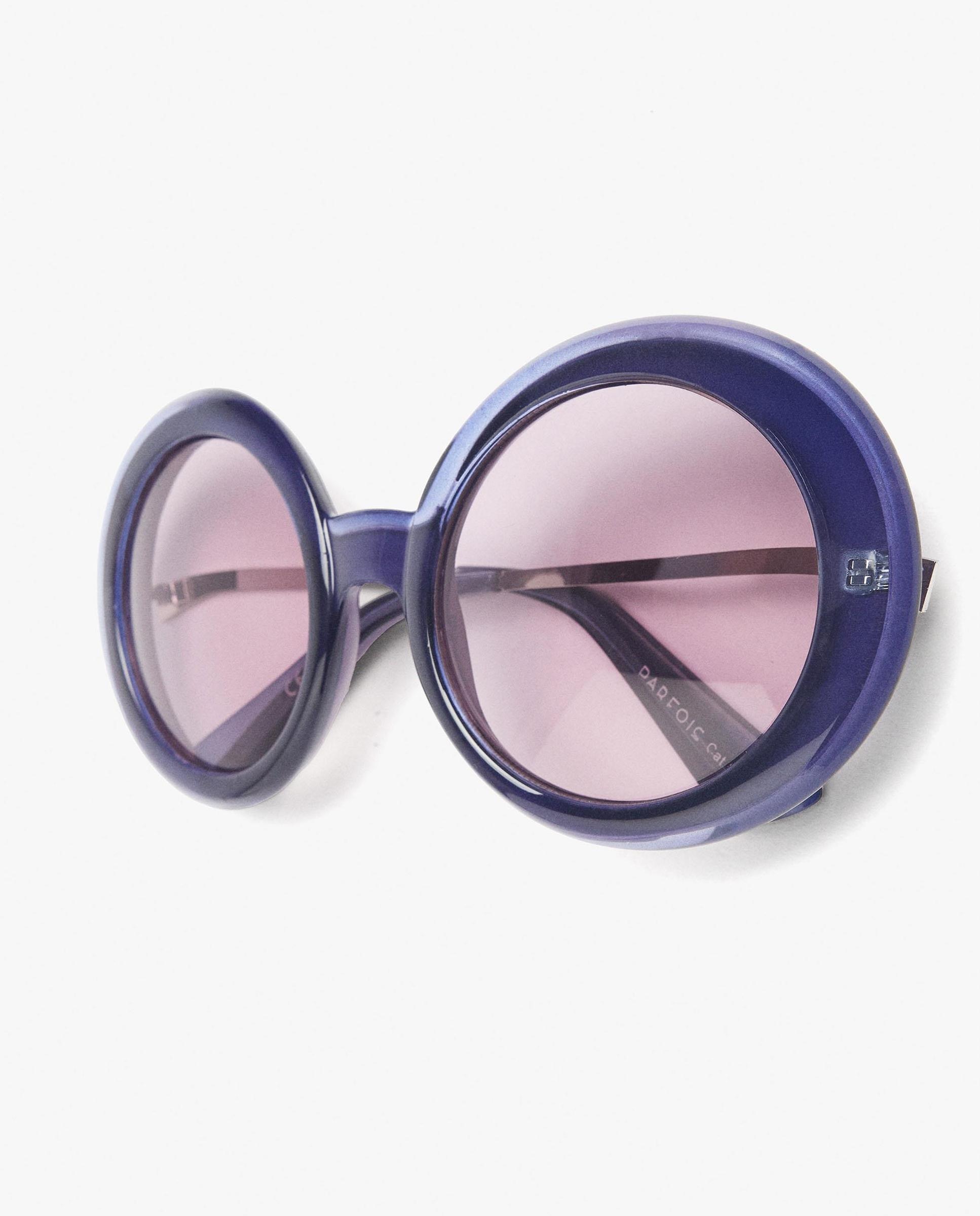 Gafas de sol de mujer con protección uv y forma redonda en liso - Parfois - Morado Morado-4