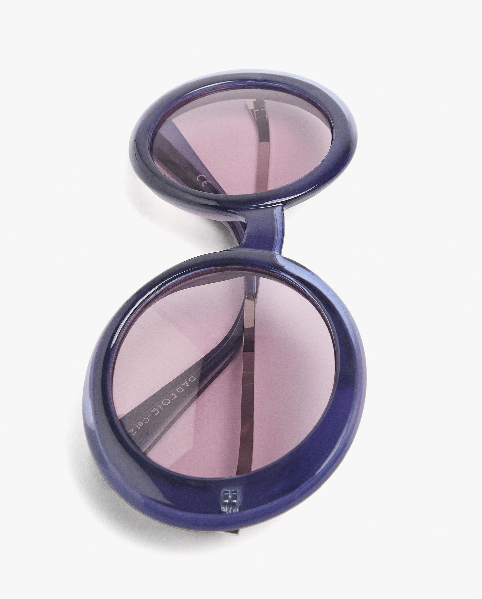 Gafas de sol de mujer con protección uv y forma redonda en liso - Parfois - Morado Morado-5