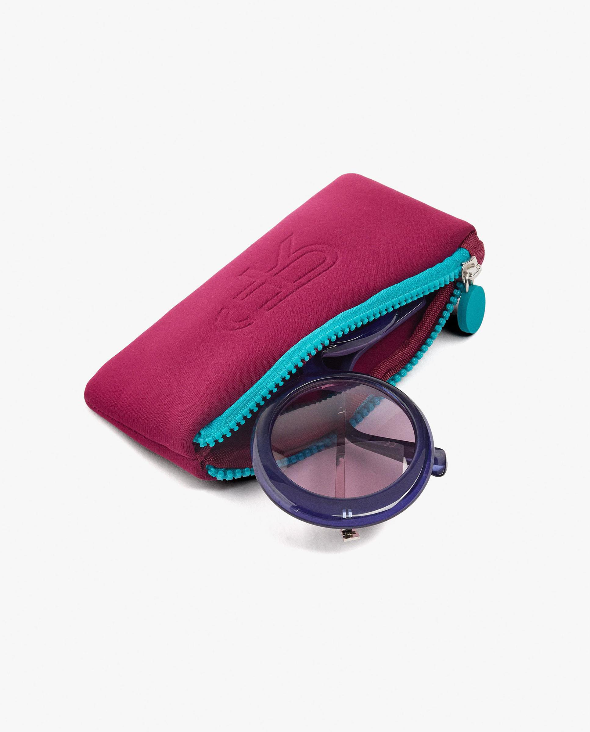 Gafas de sol de mujer con protección uv y forma redonda en liso - Parfois - Morado Morado-6