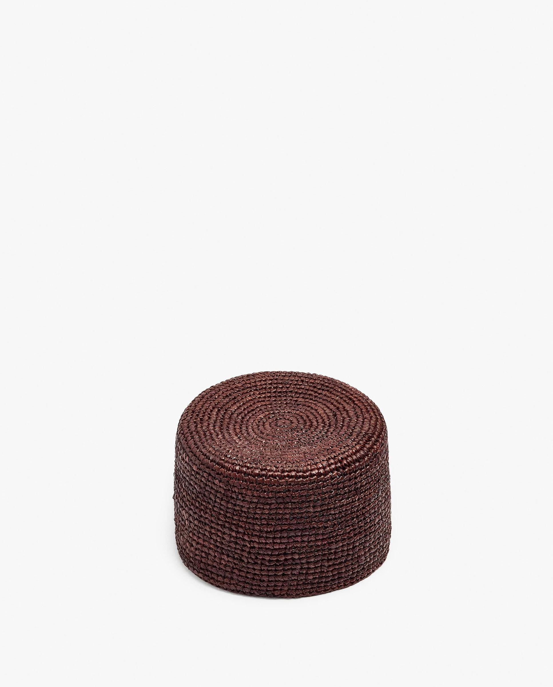 Gorro de mujer 100% rafia en liso - Parfois - Marrón oscuro Marrón oscuro-2