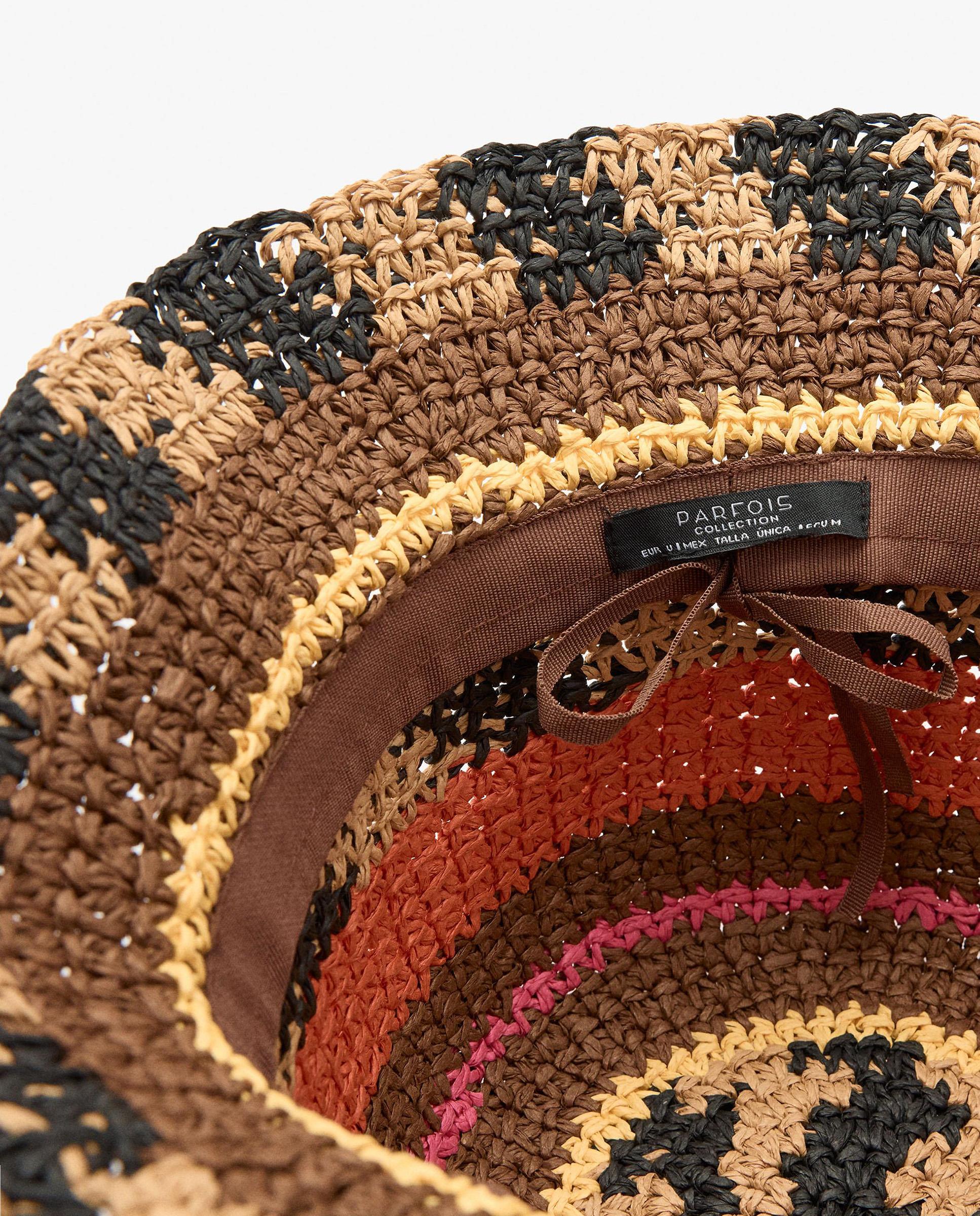 Gorro de mujer estilo bucket de crochet con estampados - Parfois - Multicolor Multicolor-4