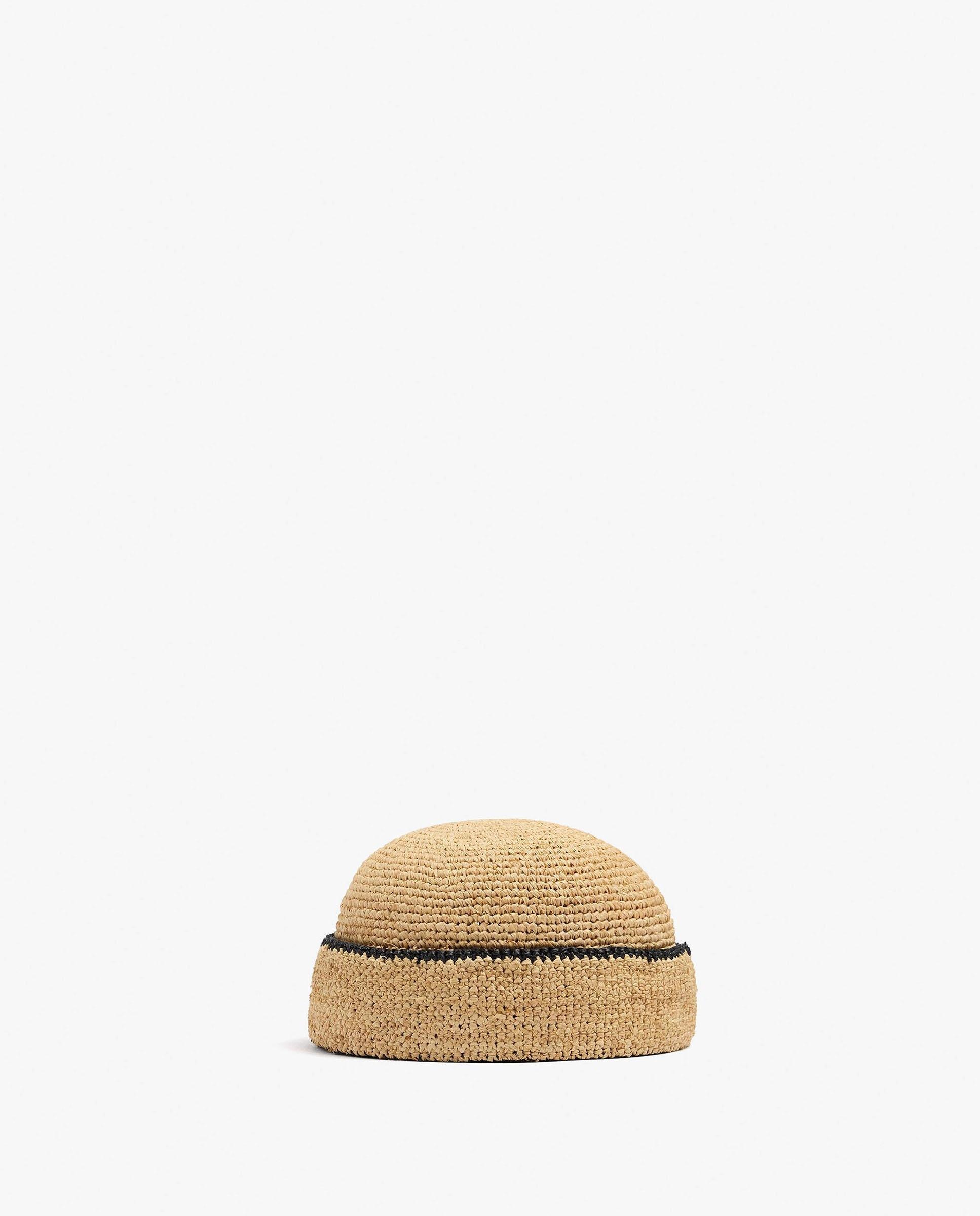 Sombrero de mujer 100% rafia estilo pillbox en liso - Parfois - Natural Natural-1