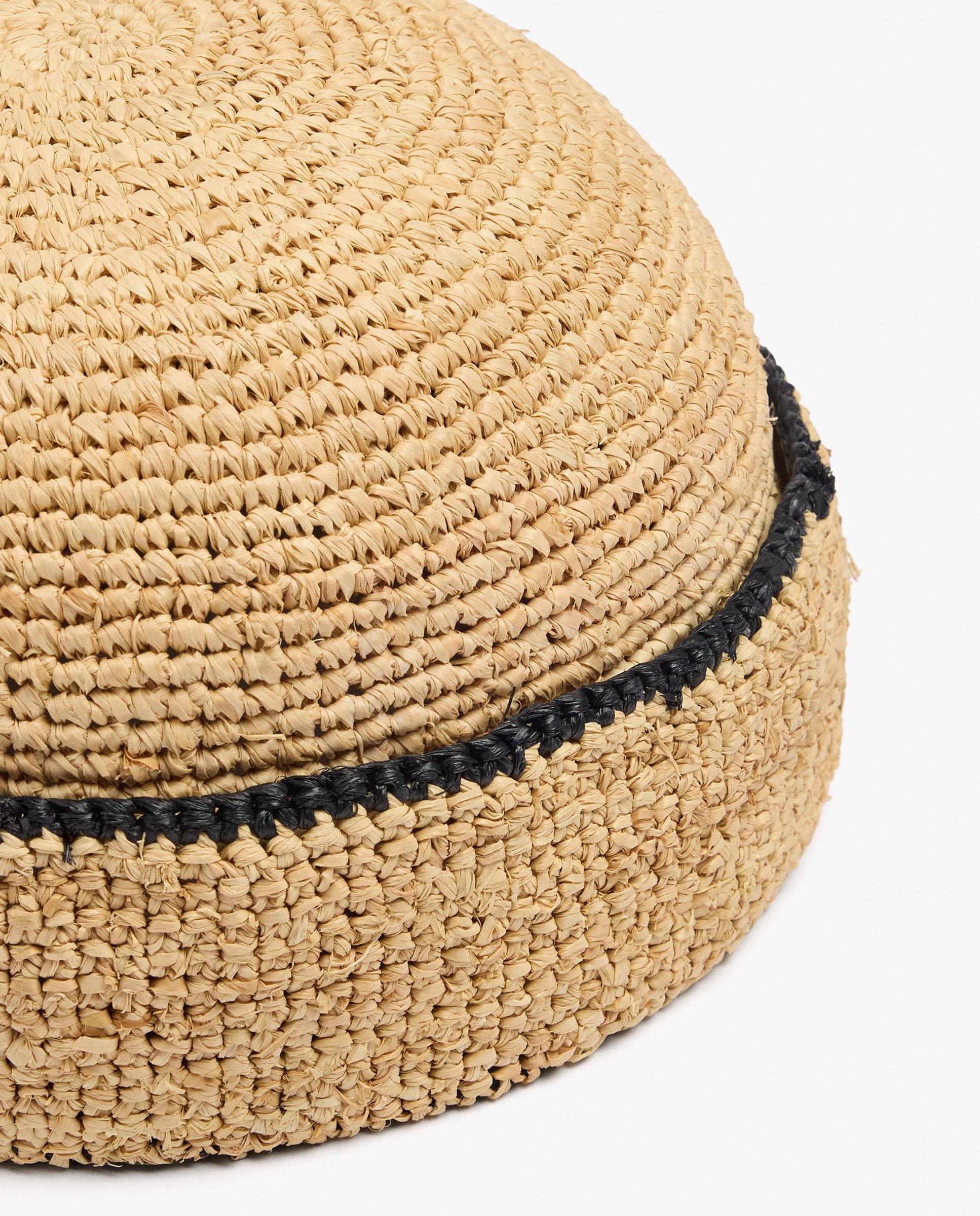 Sombrero de mujer 100% rafia estilo pillbox en liso - Parfois - Natural Natural-3