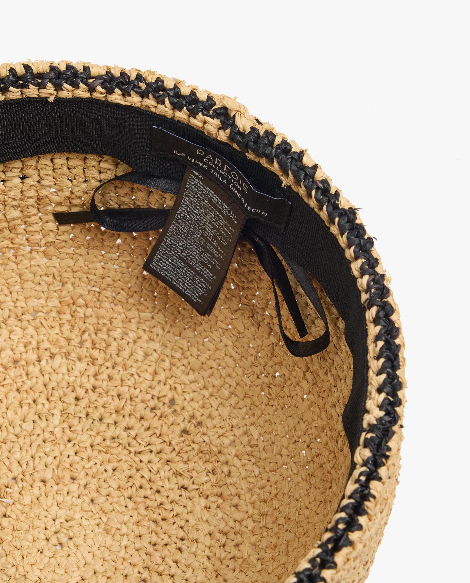 Sombrero de mujer 100% rafia estilo pillbox en liso - Parfois - Natural Natural-4