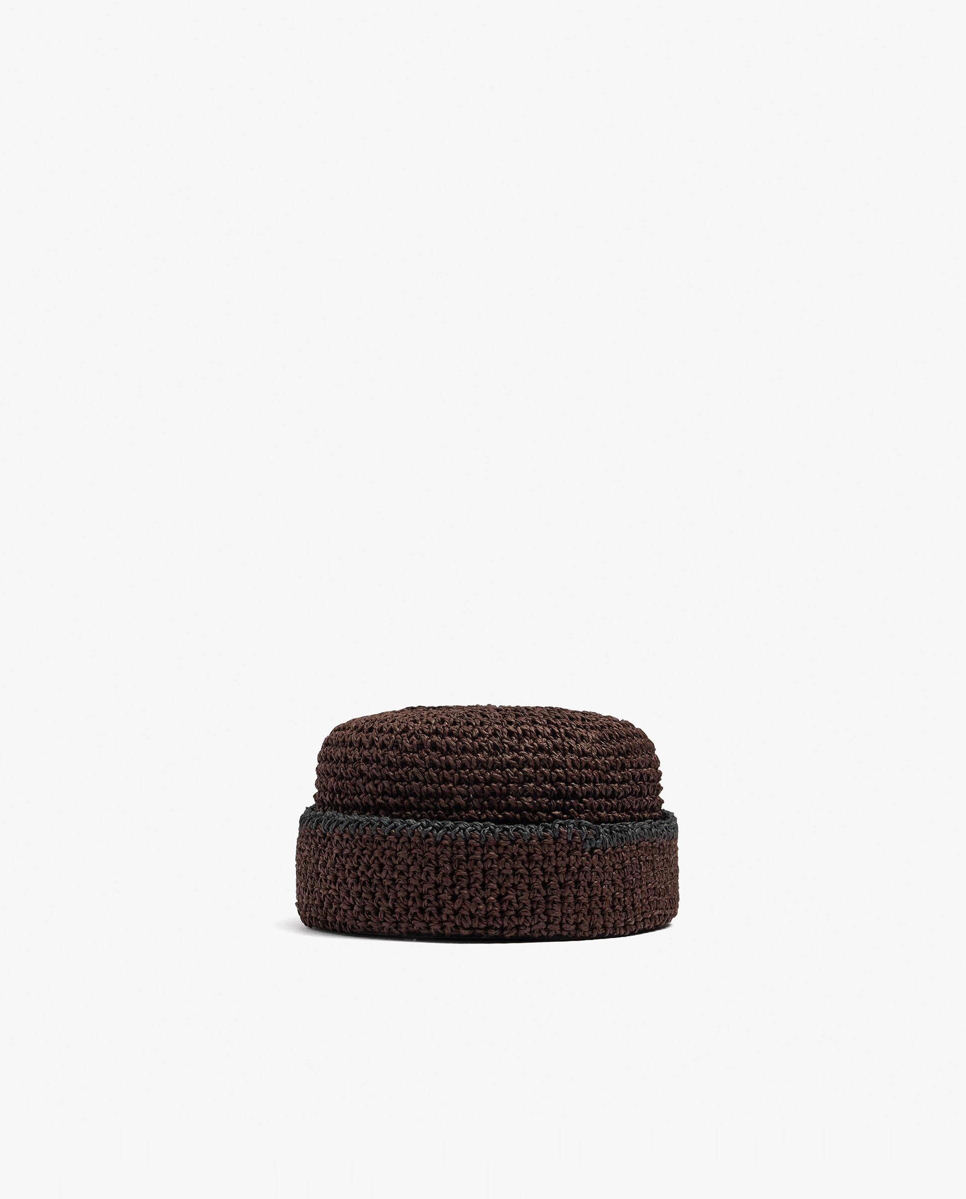 Sombrero de mujer estilo pillbox en liso - Parfois - Marrón oscuro Marrón oscuro-1