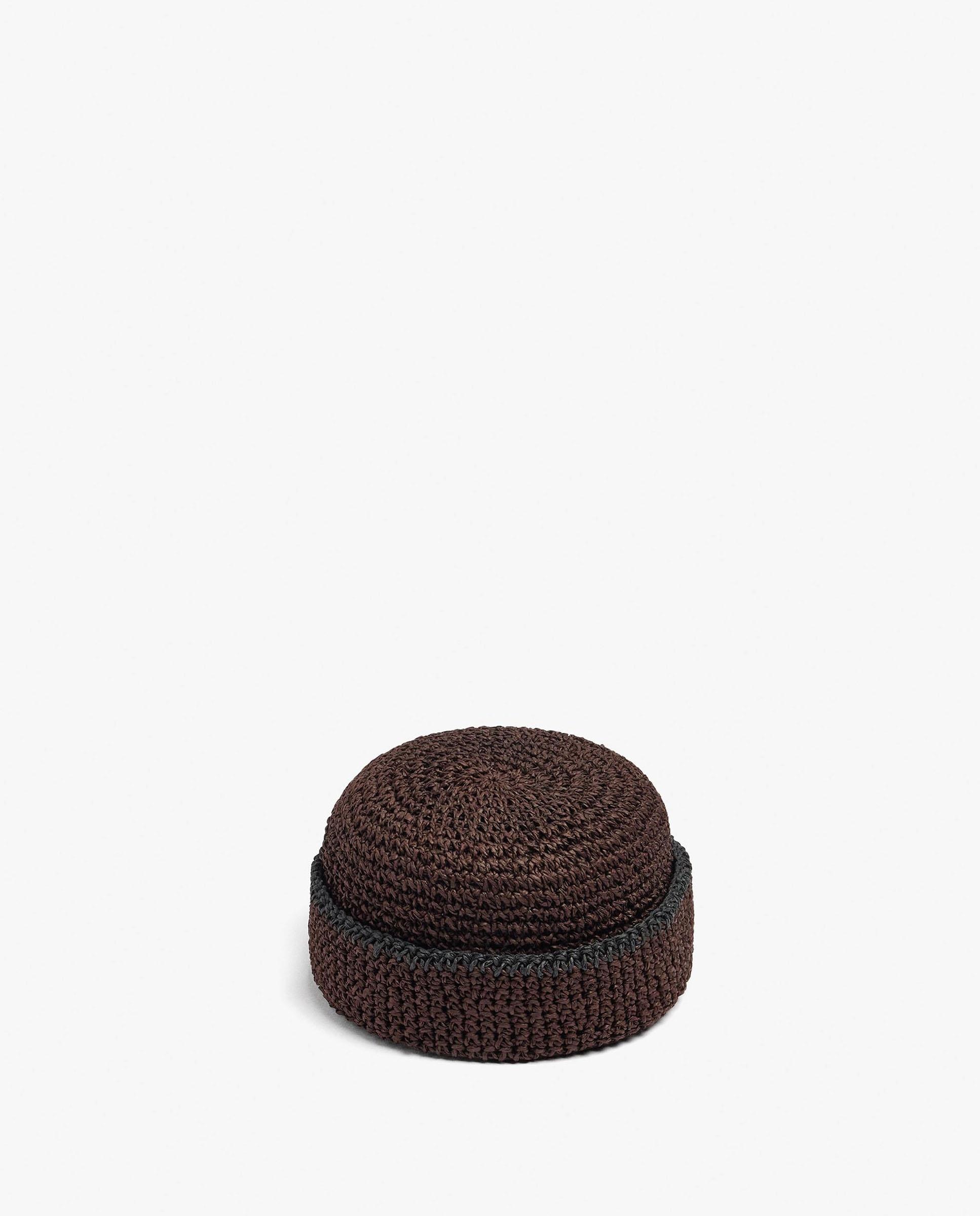 Sombrero de mujer estilo pillbox en liso - Parfois - Marrón oscuro Marrón oscuro-2