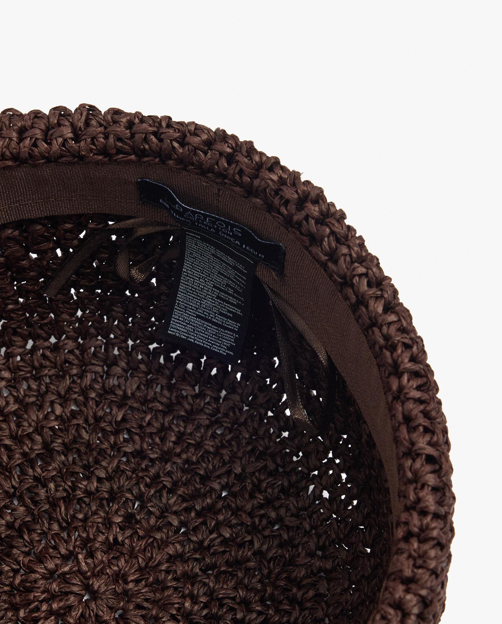 Sombrero de mujer estilo pillbox en liso - Parfois - Marrón oscuro Marrón oscuro-4