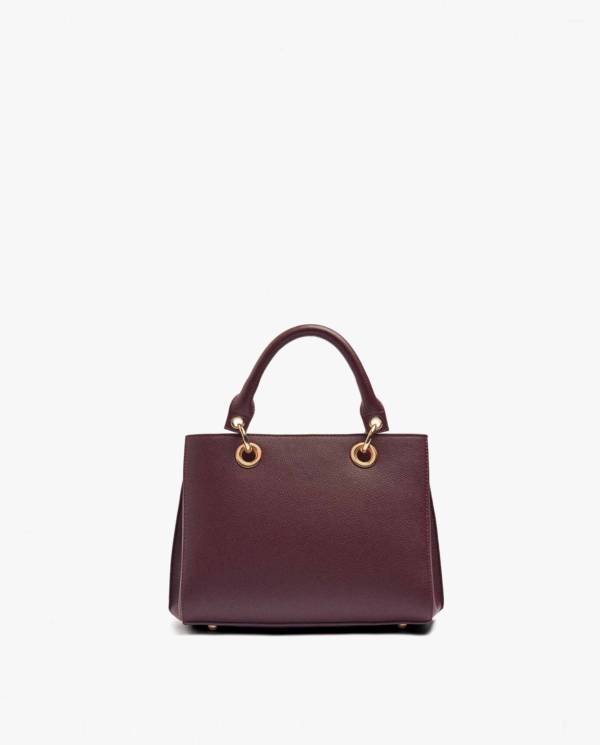 Bolso de mano estilo tote convertible a bandolera con cierre de cremallera en liso - Parfois - Burdeos Burdeos-1