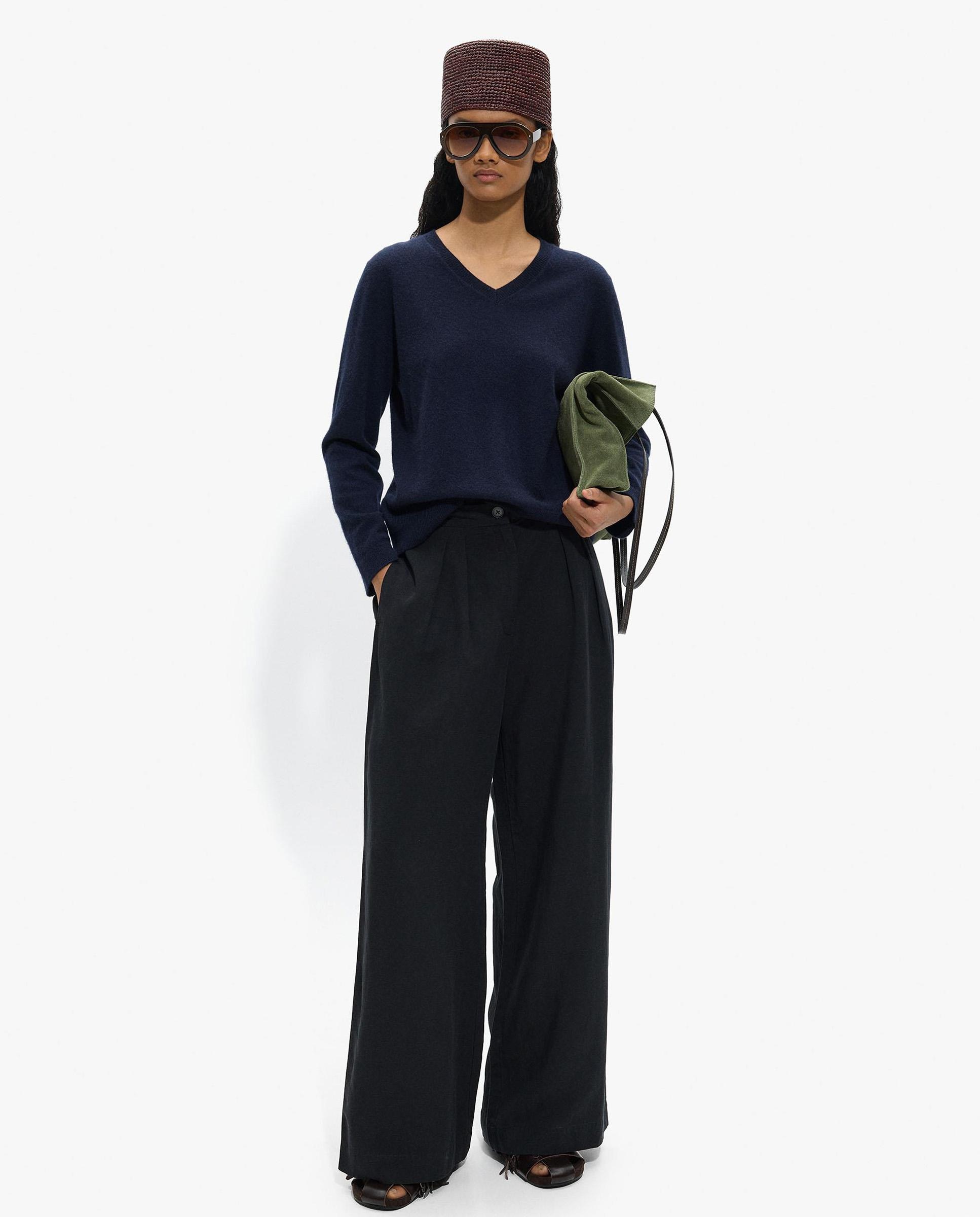 Parfois - Pantalones anchos de mujer con pliegues en liso.