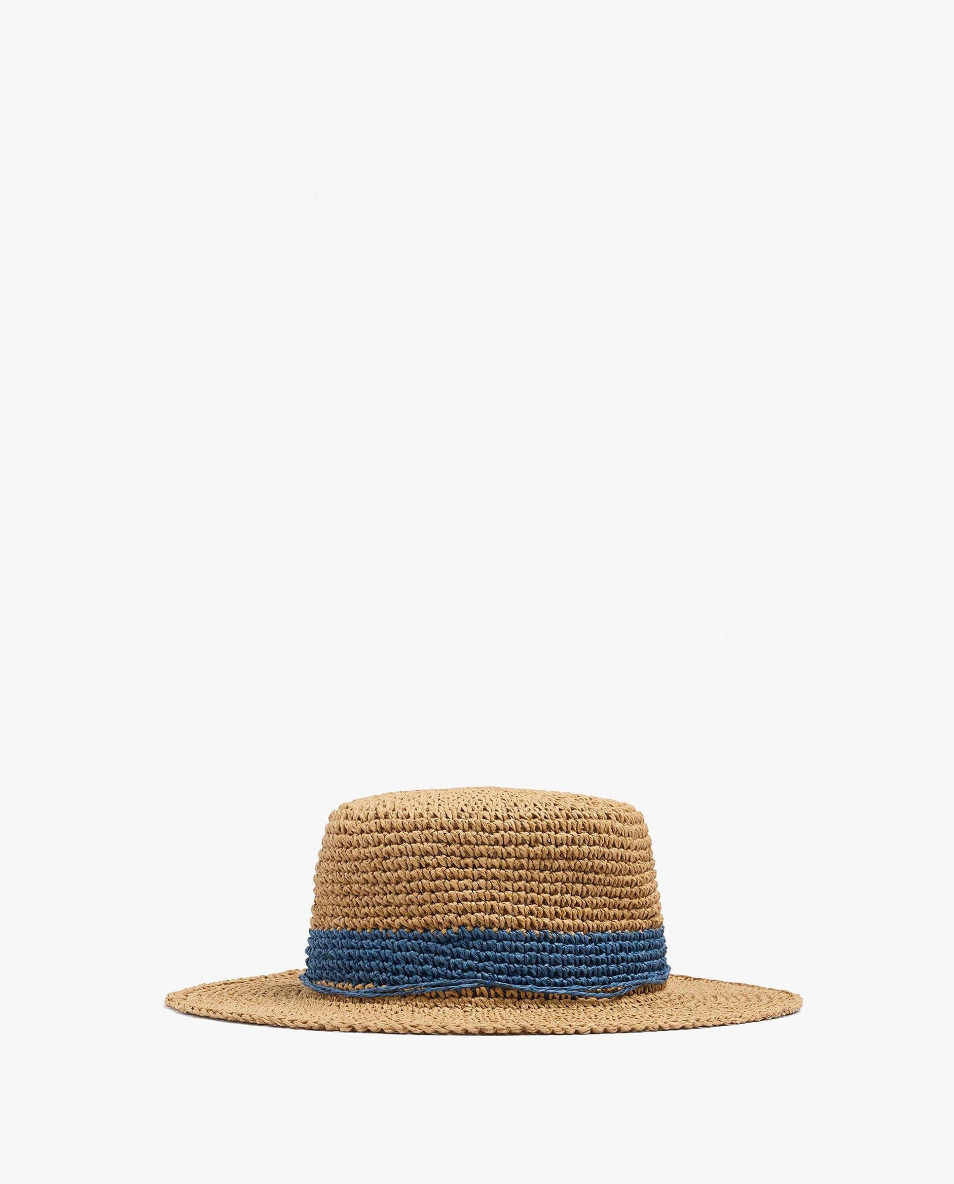 Sombrero de mujer con tira de detalle a contraste en liso - Parfois - Natural Natural-1
