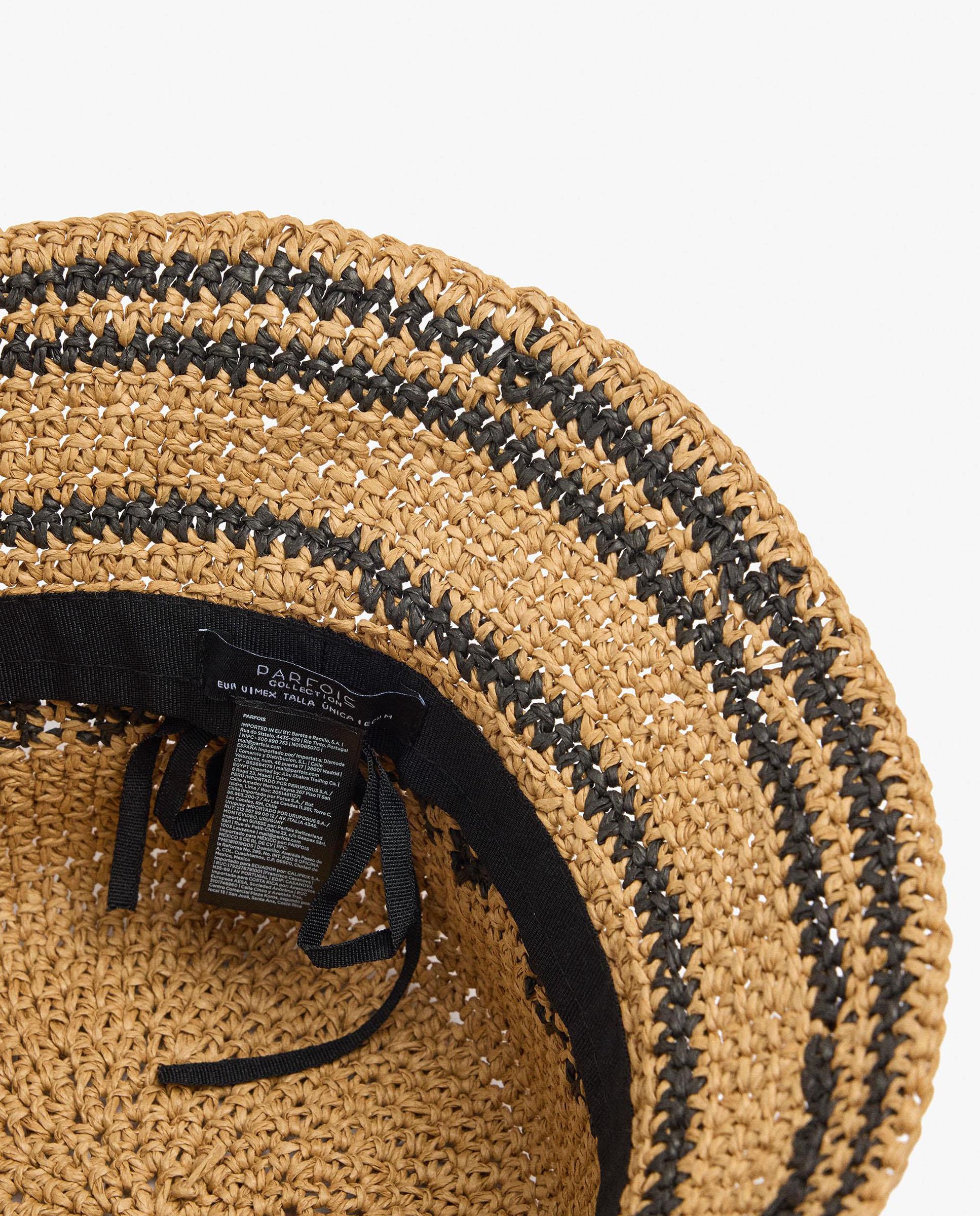 Gorro de mujer estilo bucket con tira decorativa - Parfois - Natural Natural-4
