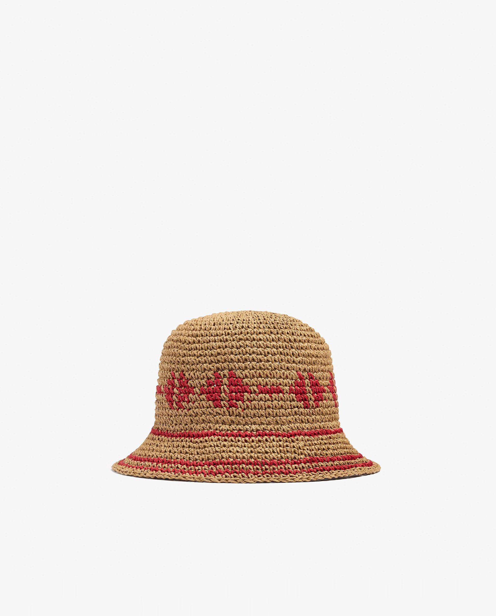 Gorro de mujer estilo bucket con detalle de lettering - Parfois - Rojo Rojo-1