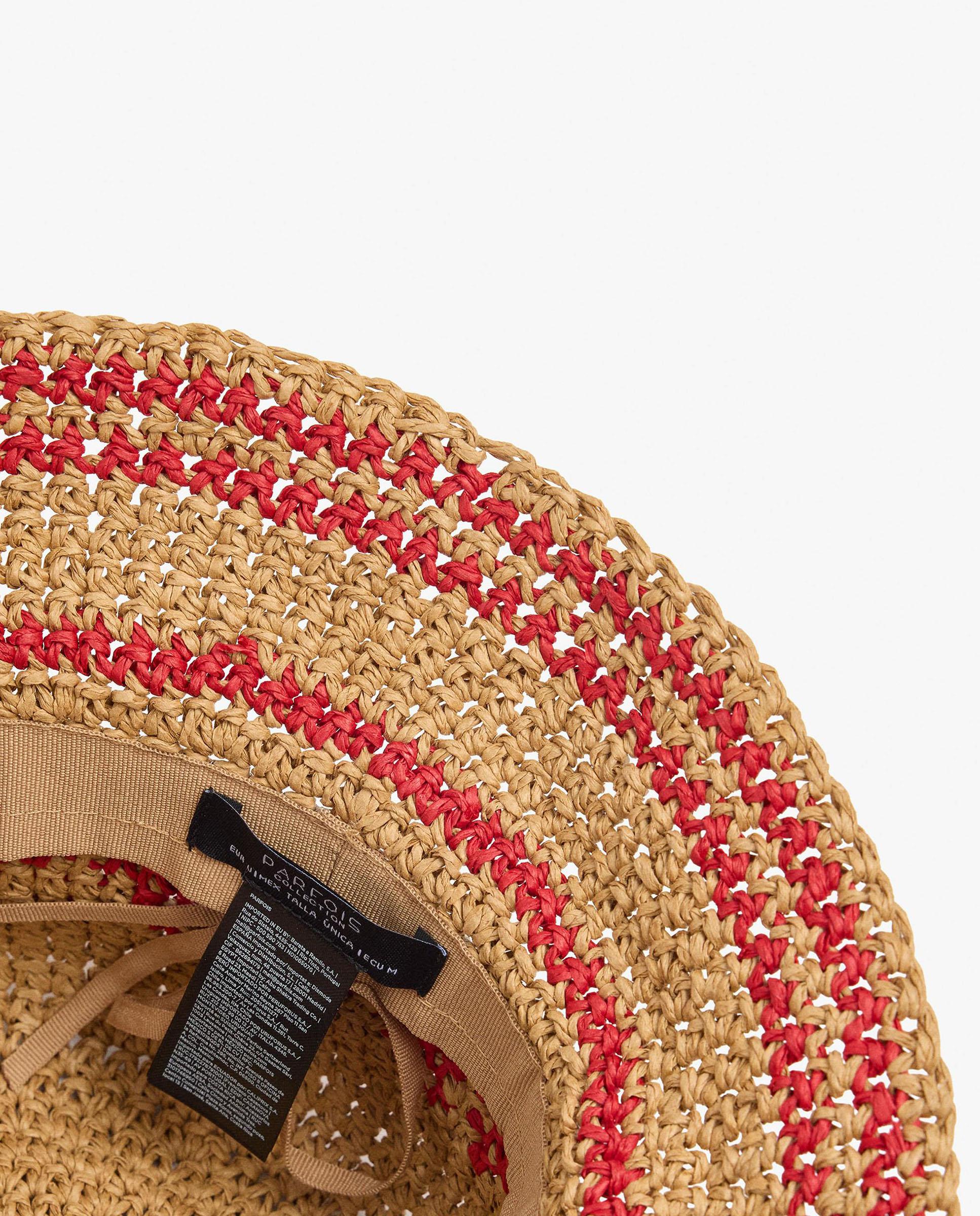 Gorro de mujer estilo bucket con detalle de lettering - Parfois - Rojo Rojo-4