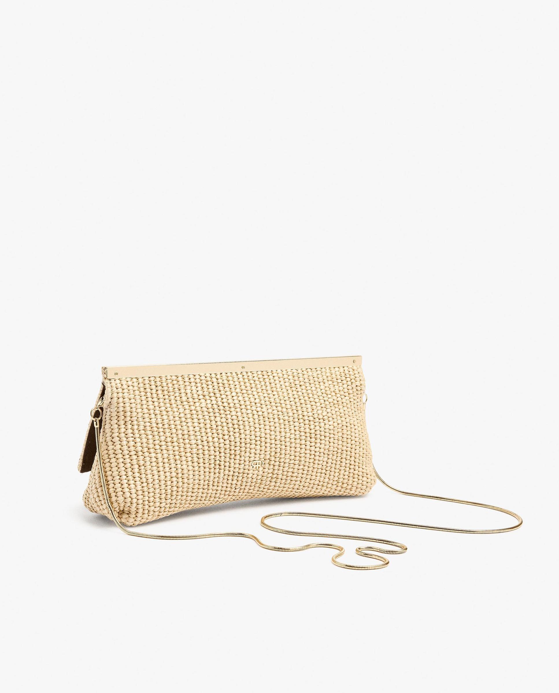 Bolso de fiesta multiposición estilo sobre con cierre imantado en liso - Parfois - Natural Natural-2
