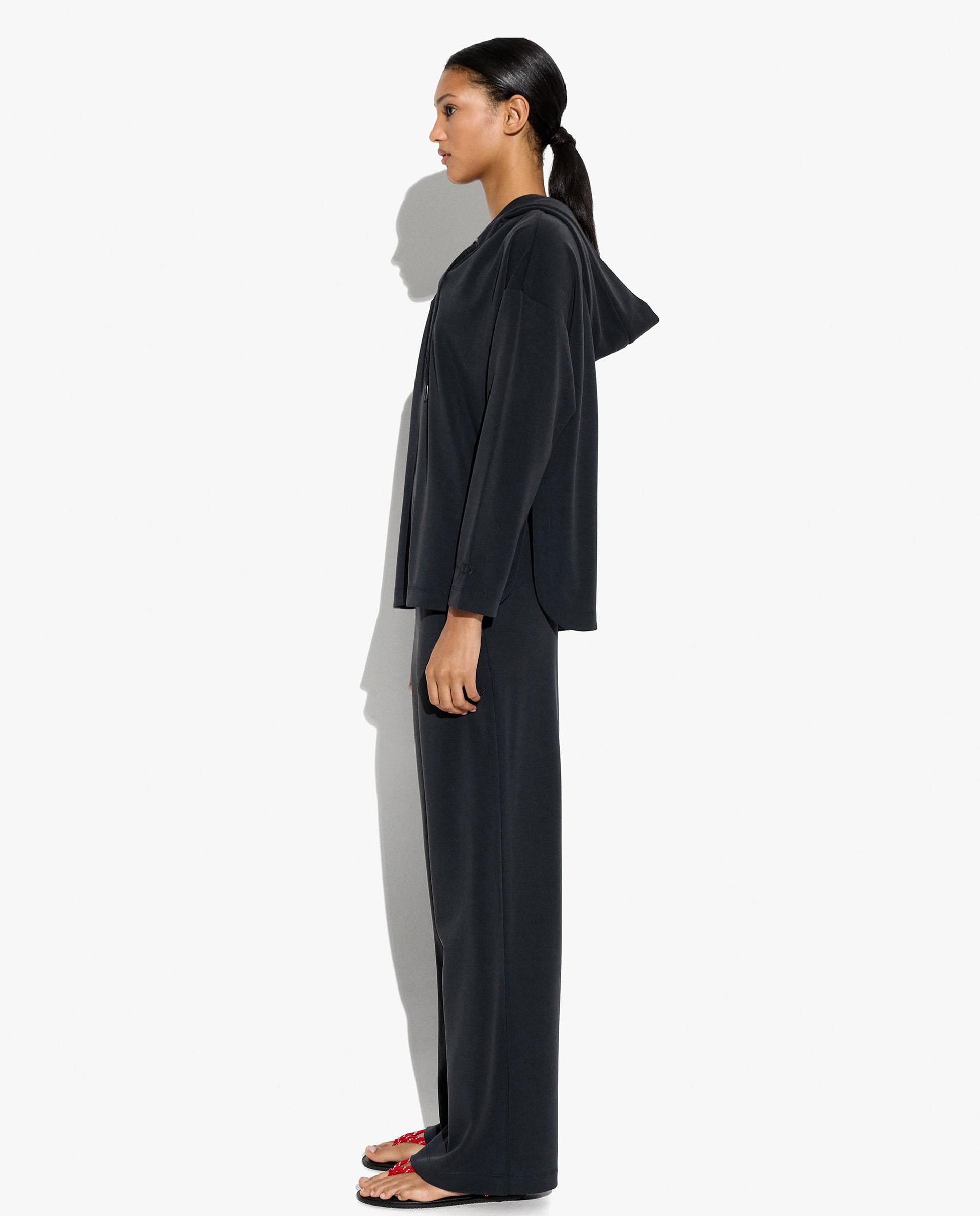 Sudadera de mujer con capucha y cordón ajustable - Parfois - Gris oscuro Gris oscuro-3