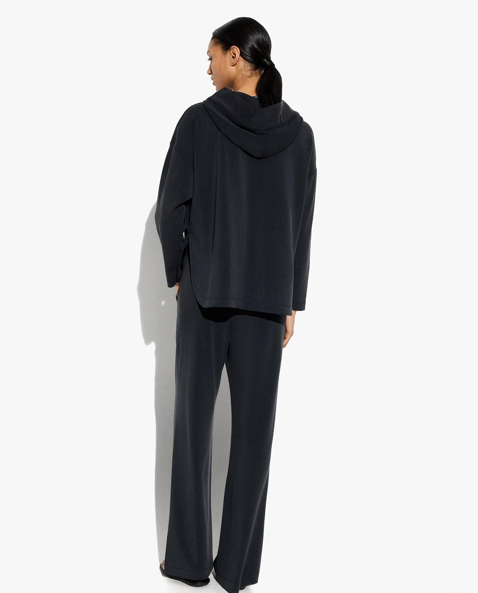 Sudadera de mujer con capucha y cordón ajustable - Parfois - Gris oscuro Gris oscuro-4