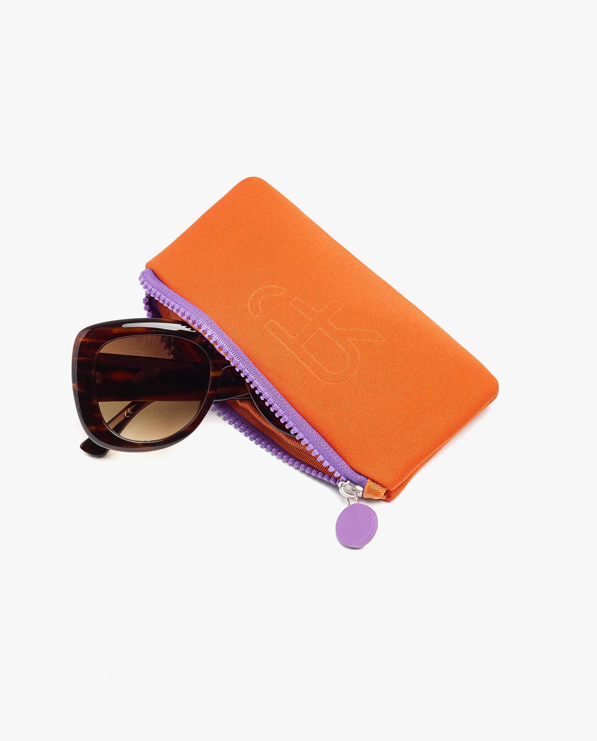 Gafas de sol de mujer parfois con protección uv y forma geométrica con estampado animal print - Marrón Marrón-4