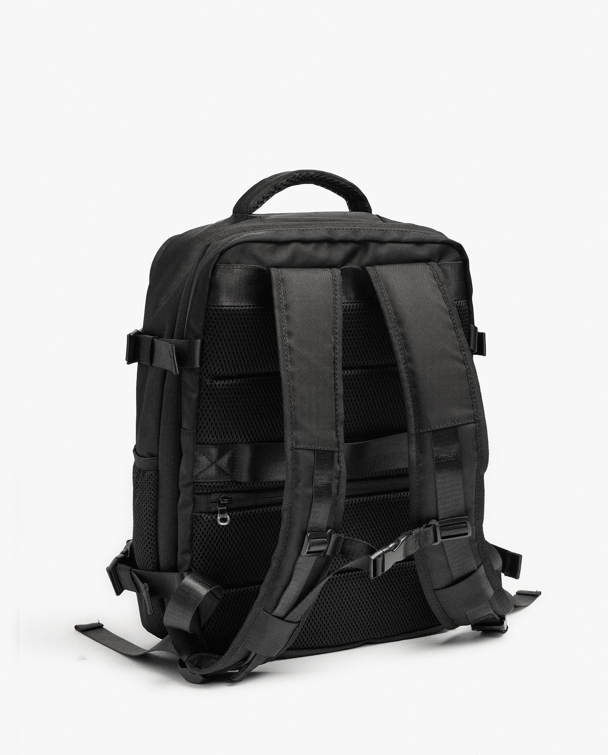 Mochila de mujer extensible con varios compartimentos y cierre de cremallera - Parfois - Negro Negro-2