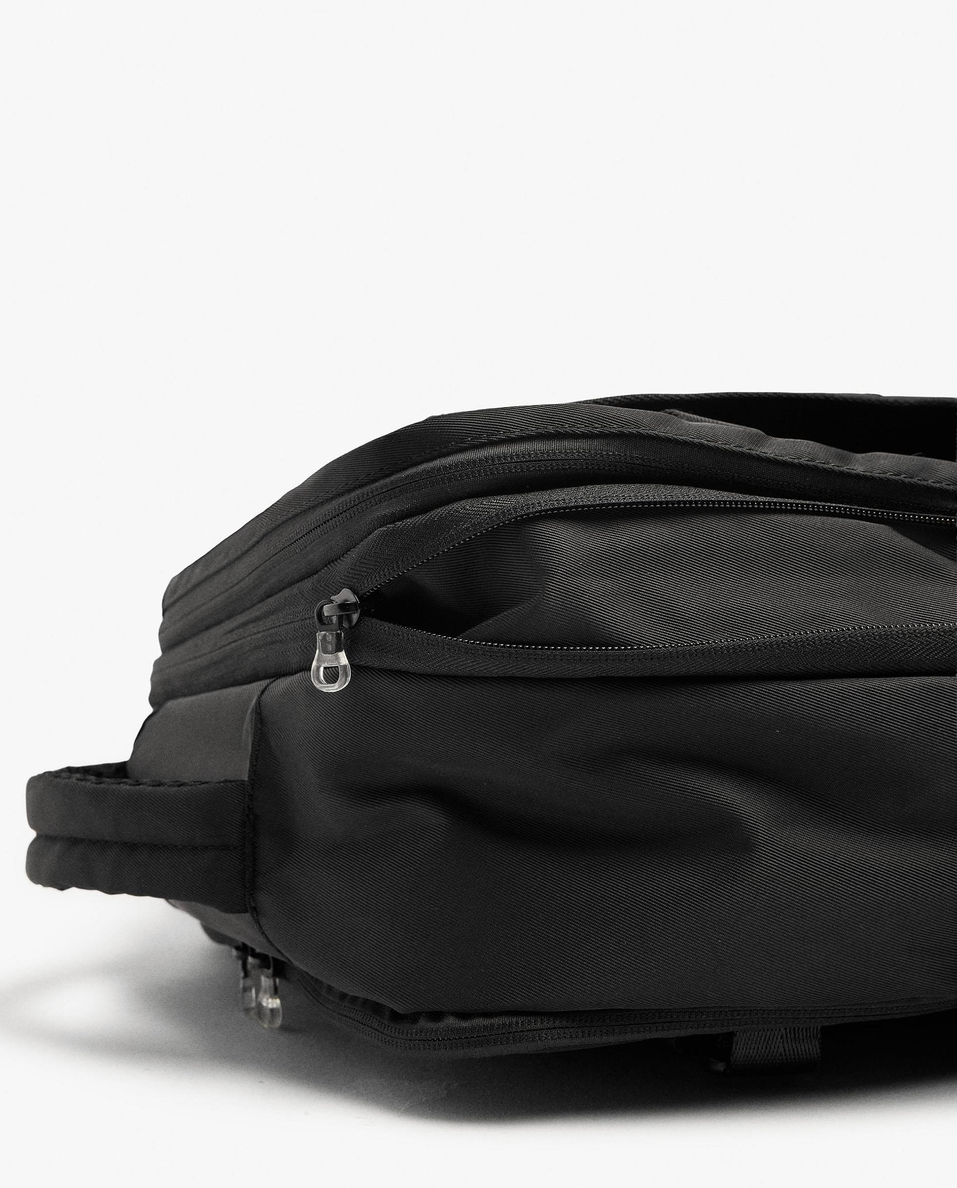 Mochila de mujer extensible con varios compartimentos y cierre de cremallera - Parfois - Negro Negro-6