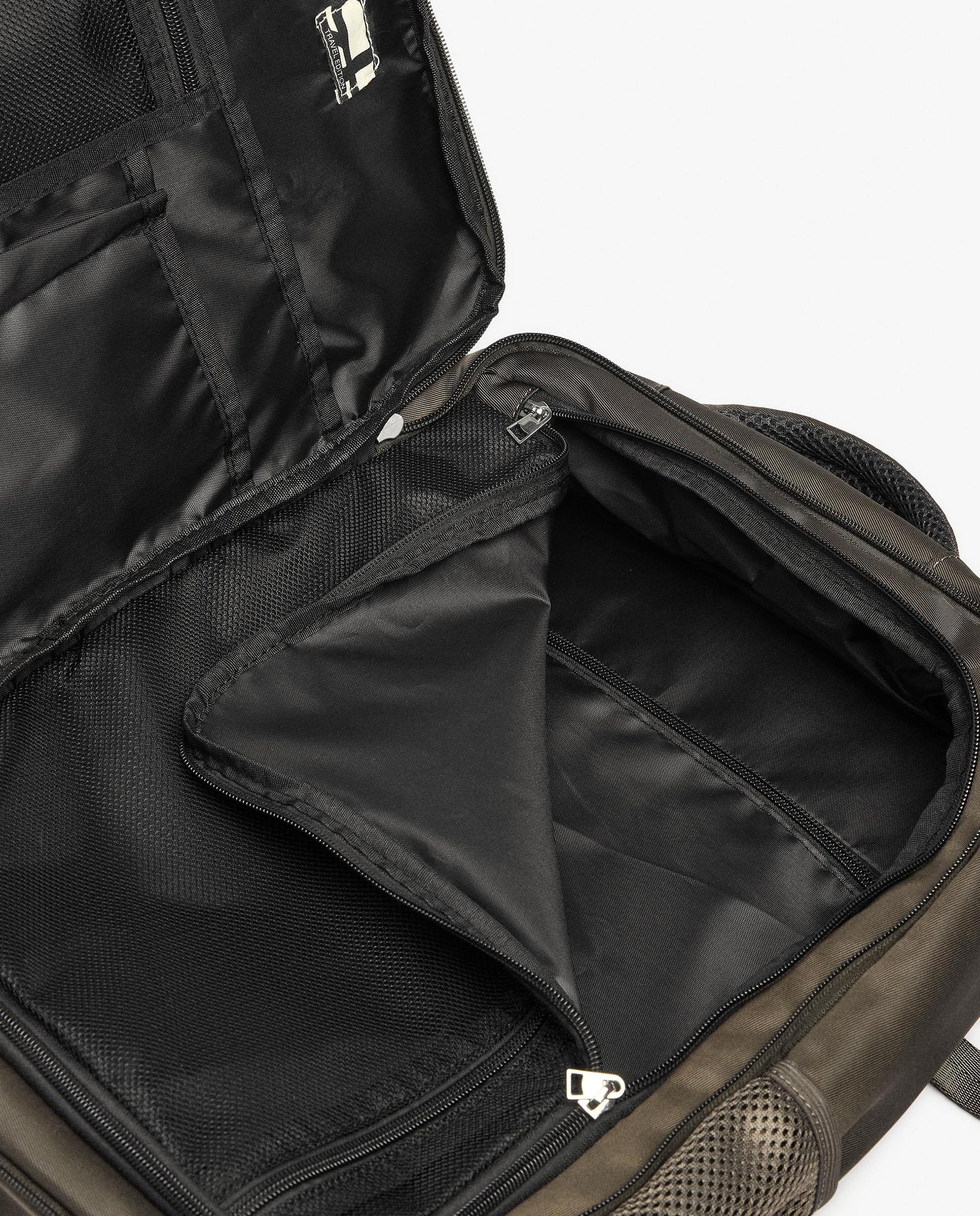 Mochila de mujer extensible con varios compartimentos y cierre de cremallera - Parfois - Marrón oscuro Marrón oscuro-7