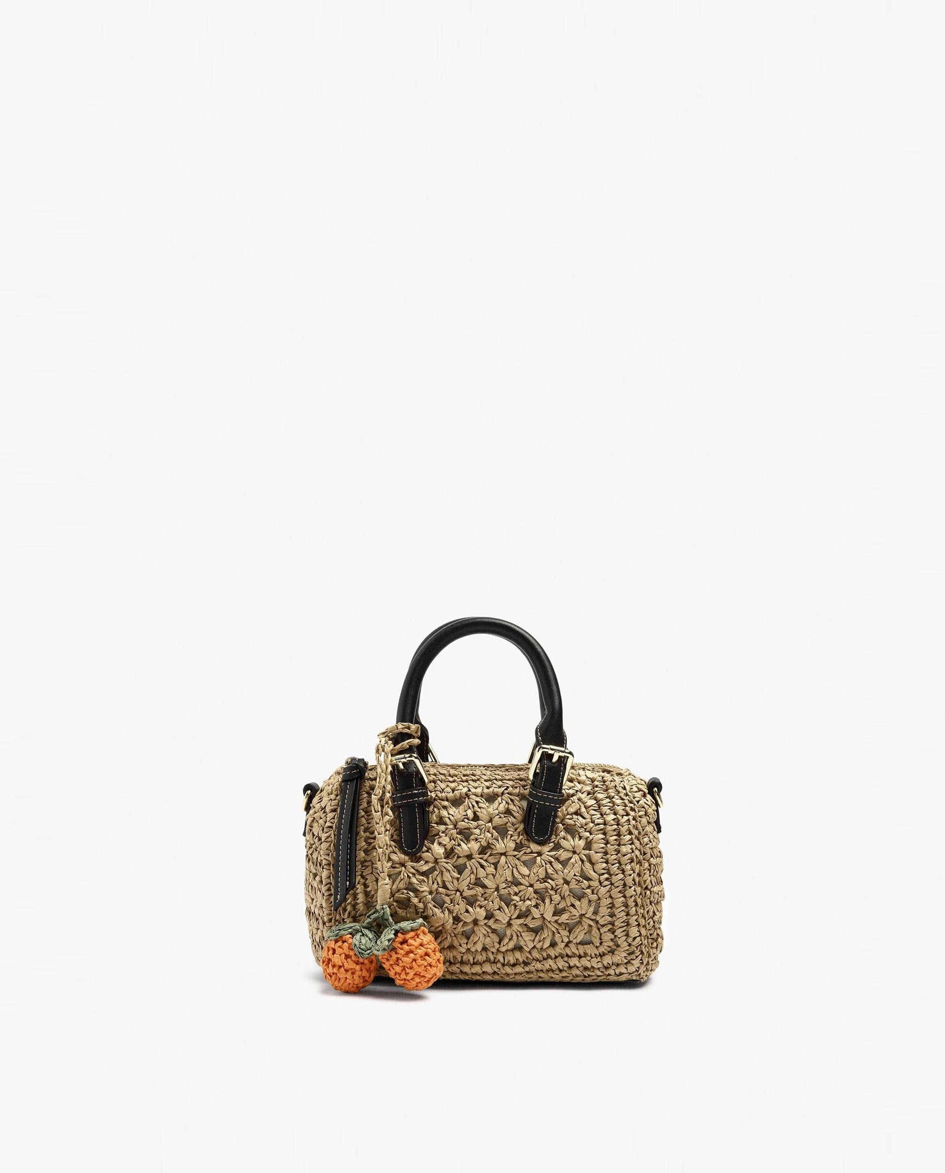Bolso de mano convertible a bandolera con cierre de cremallera en liso - Parfois - Natural Natural-1