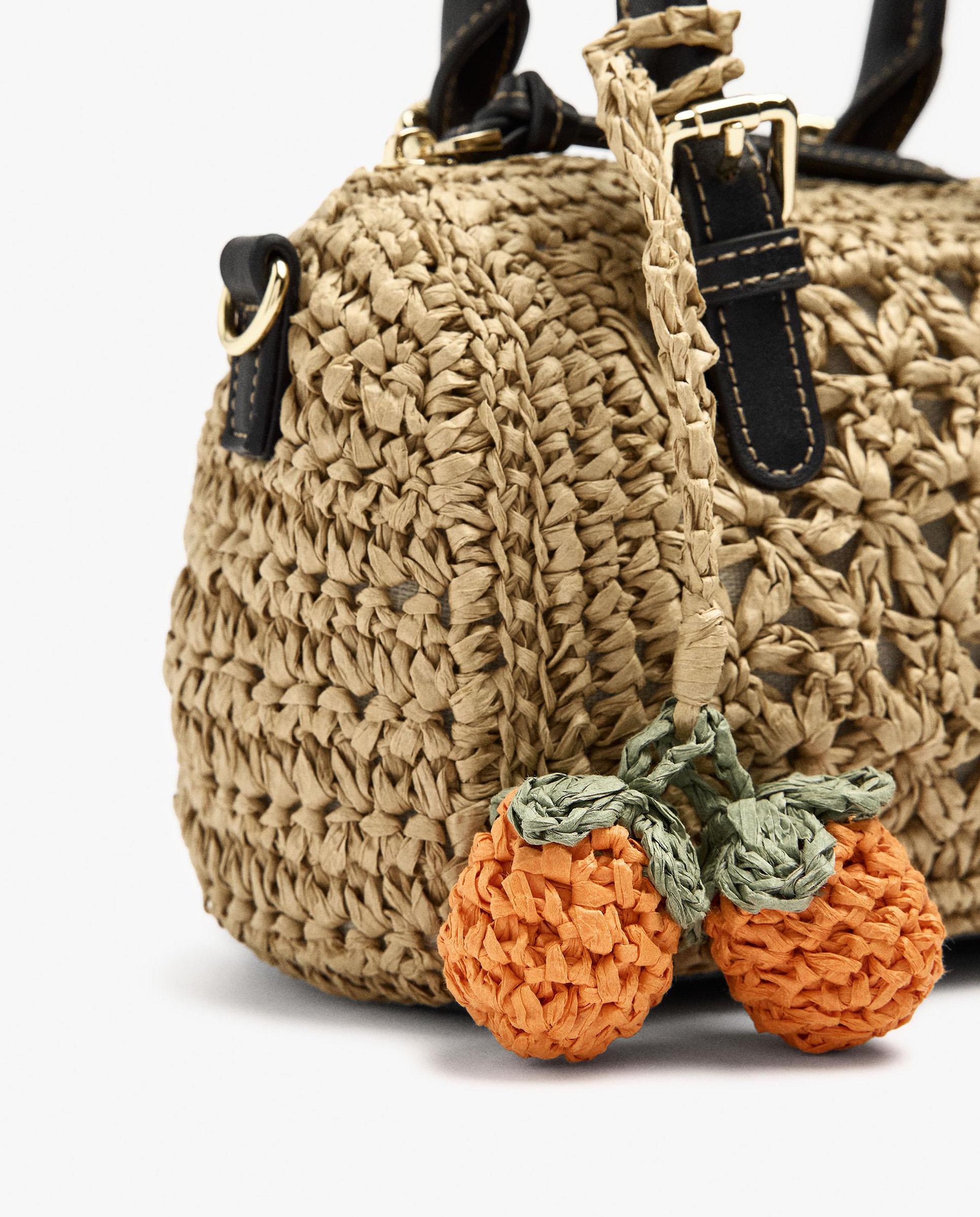Bolso de mano convertible a bandolera con cierre de cremallera en liso - Parfois - Natural Natural-3