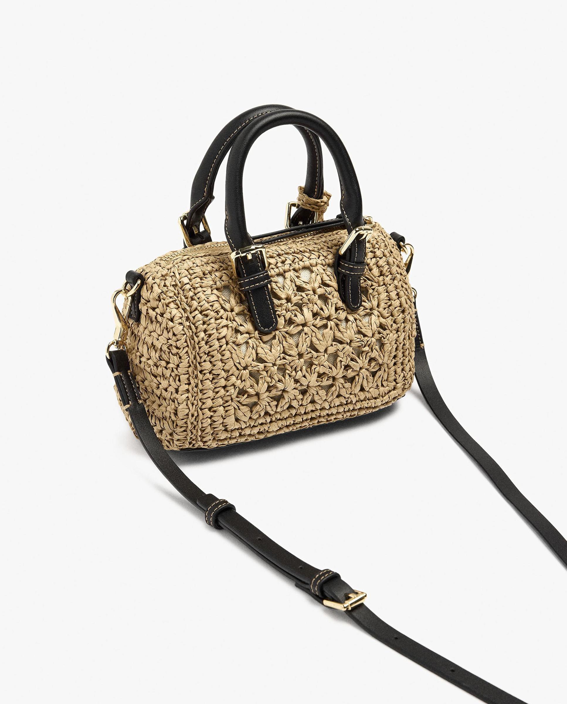 Bolso de mano convertible a bandolera con cierre de cremallera en liso - Parfois - Natural Natural-2
