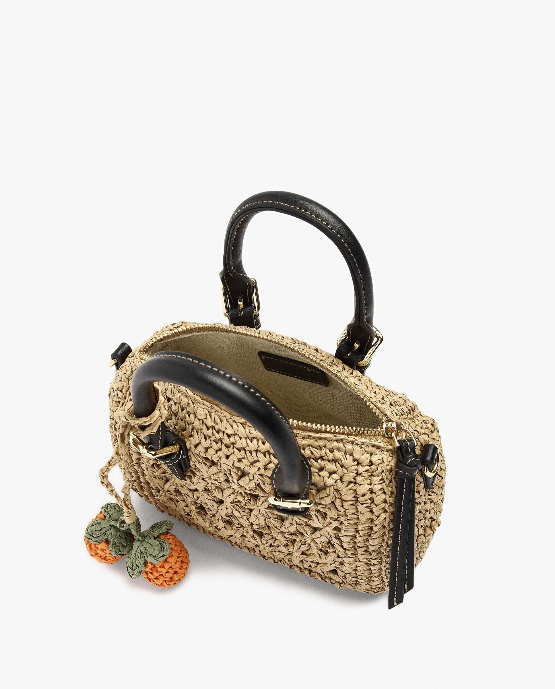 Bolso de mano convertible a bandolera con cierre de cremallera en liso - Parfois - Natural Natural-4